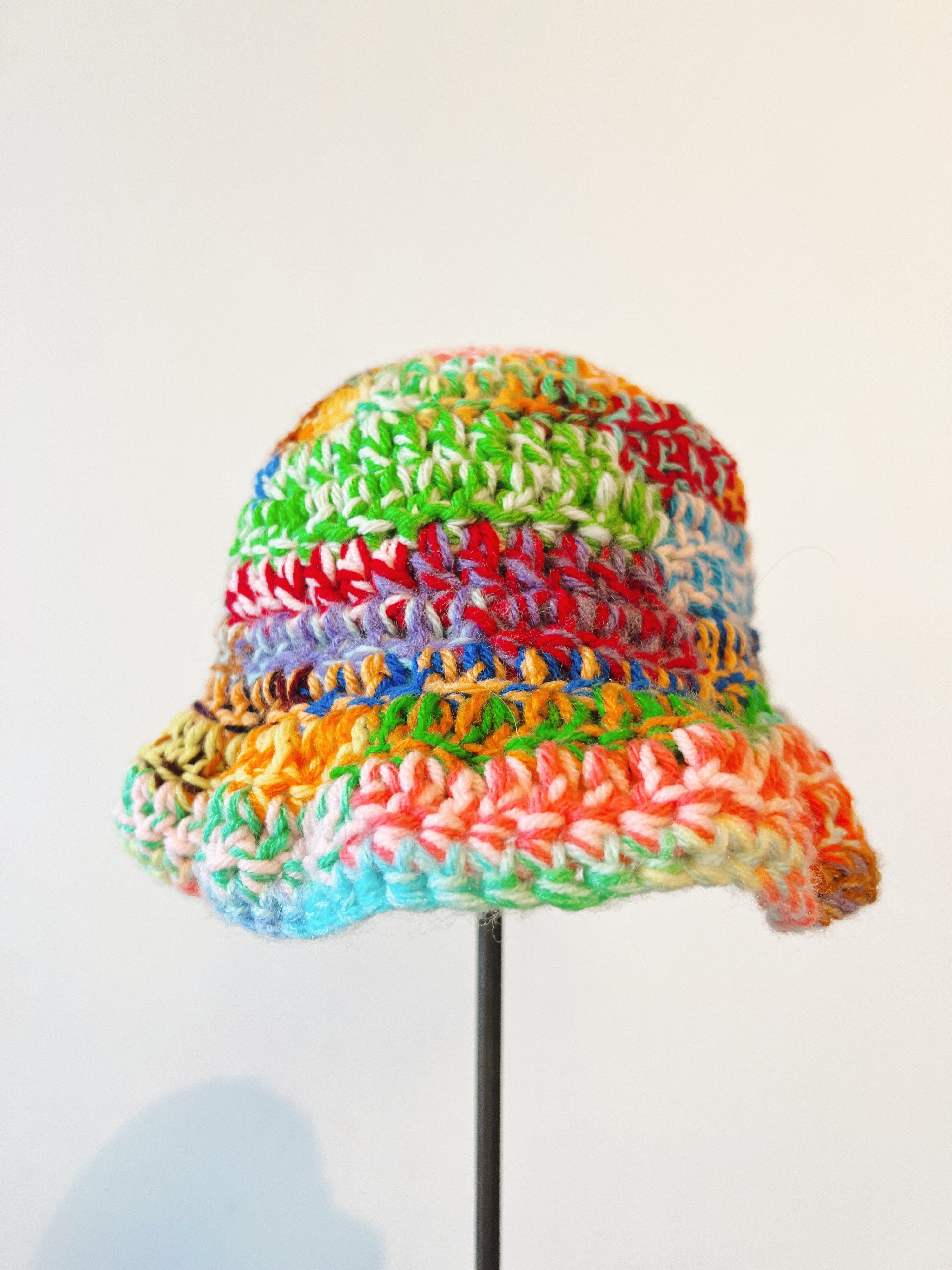 Bev Made Crochet Scrap Bucket Hat