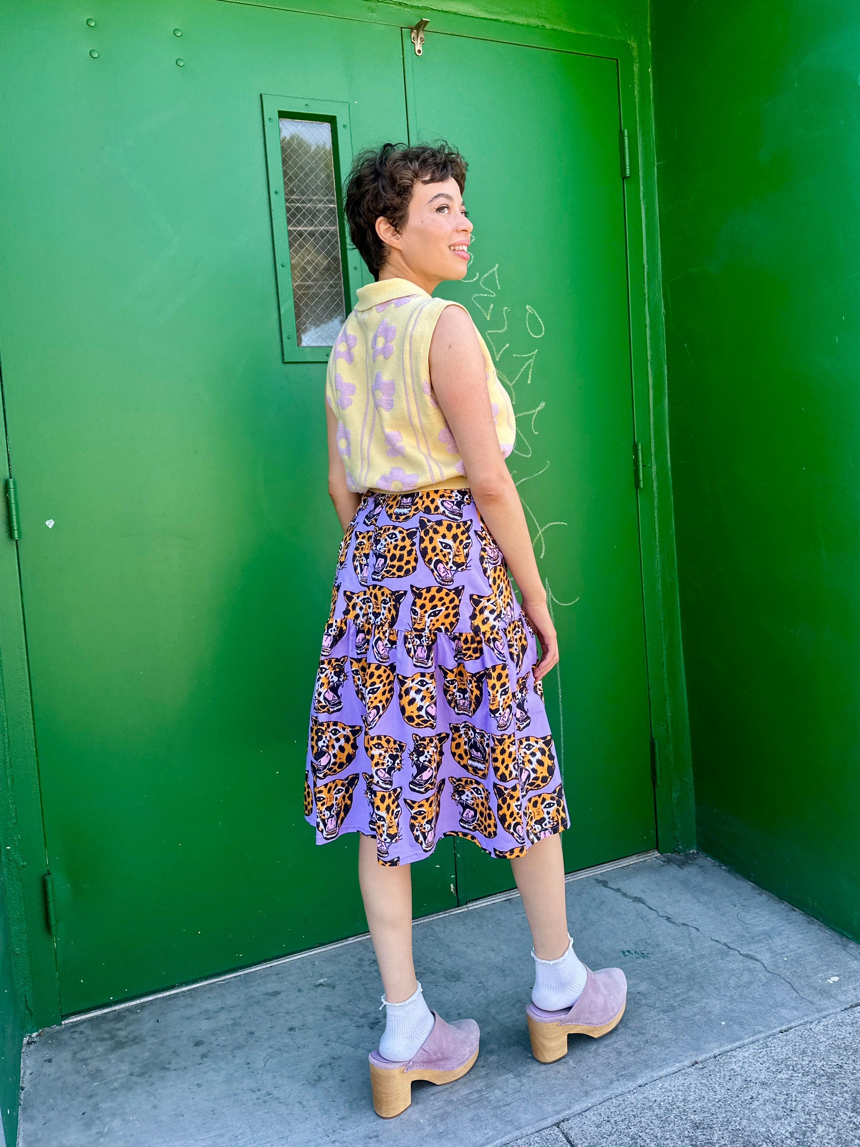 Gail Skirt Cheetah Head