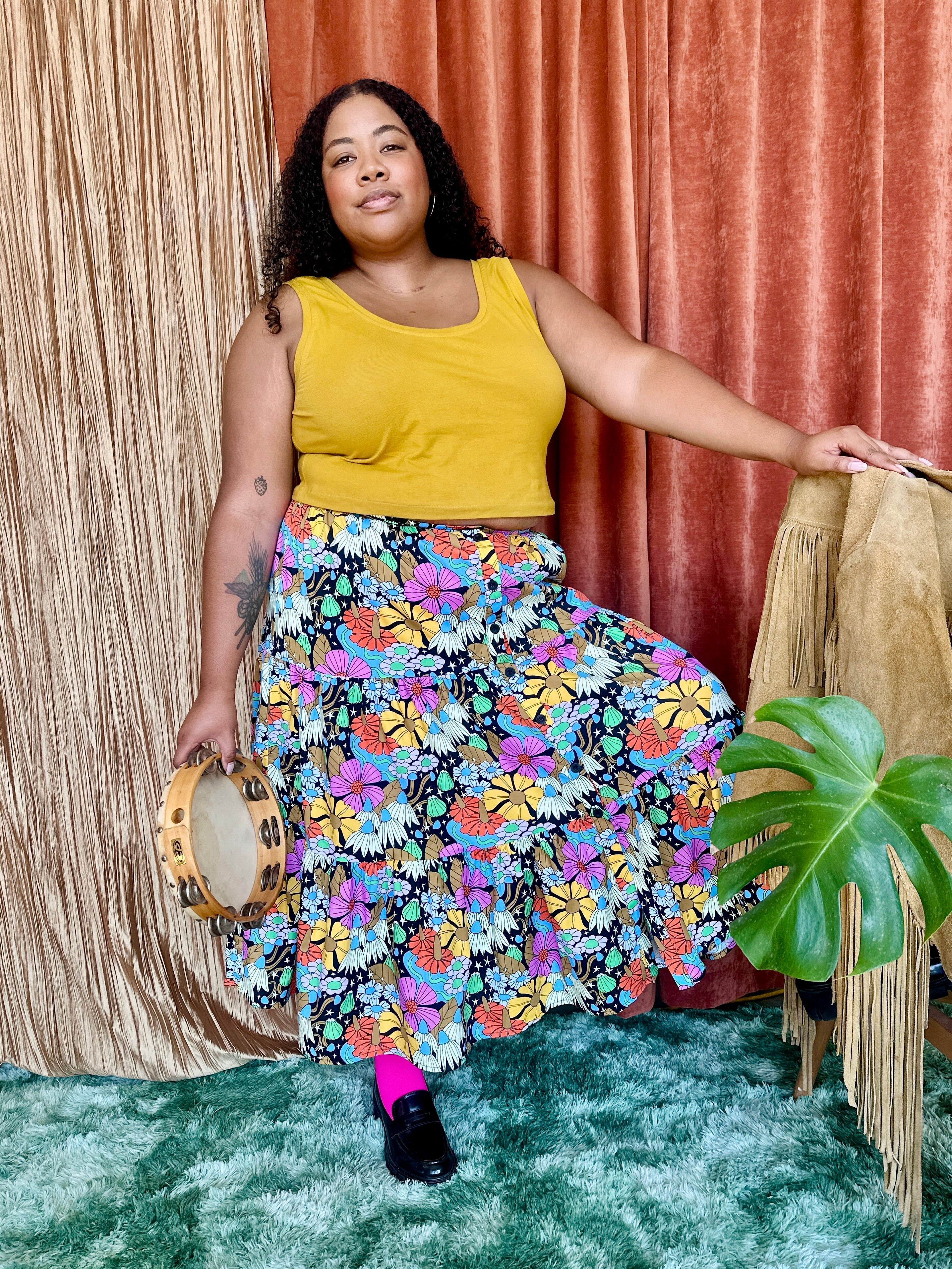 Prairie Skirt Cosmic Floral