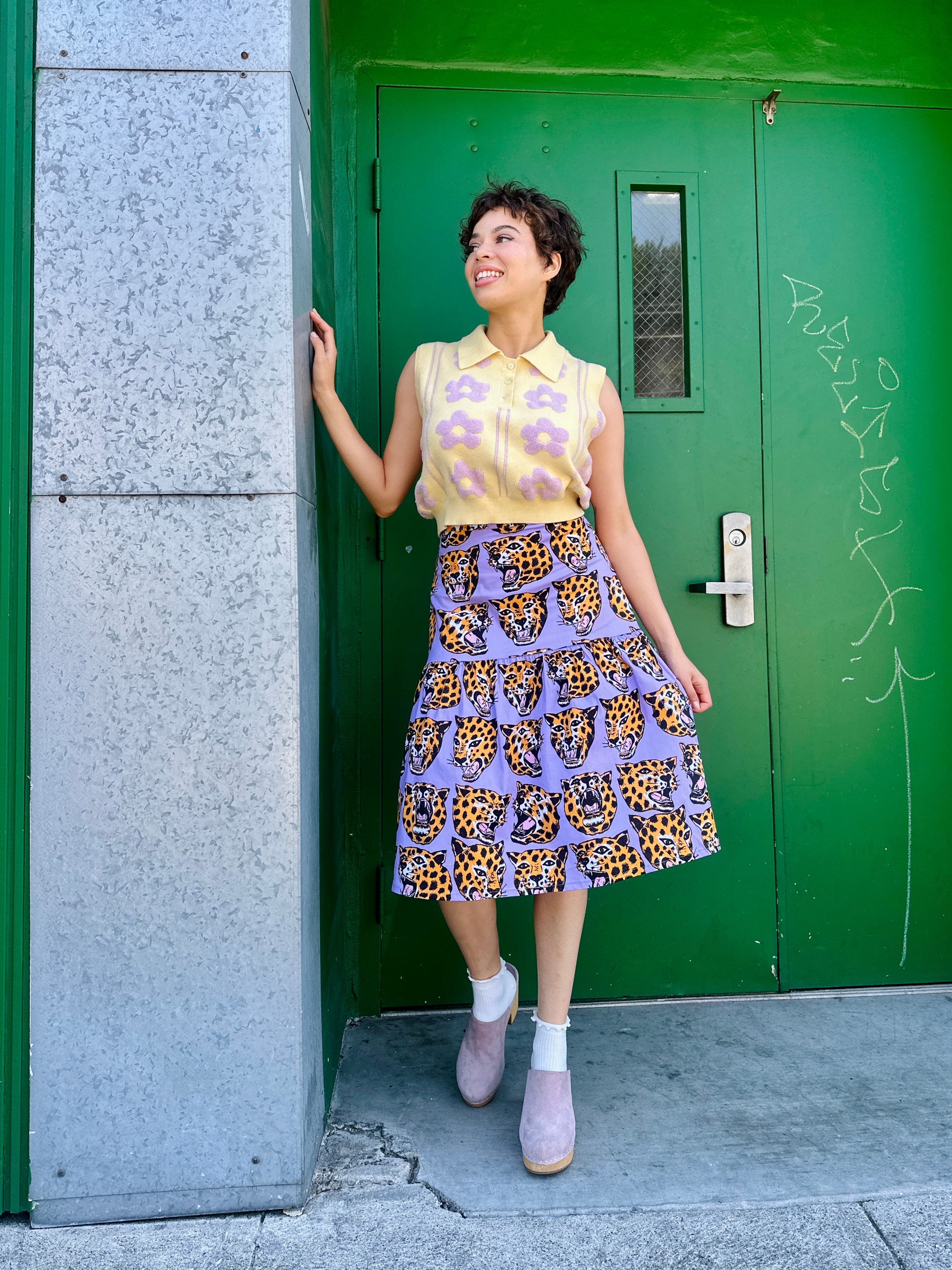 Gail Skirt Cheetah Head