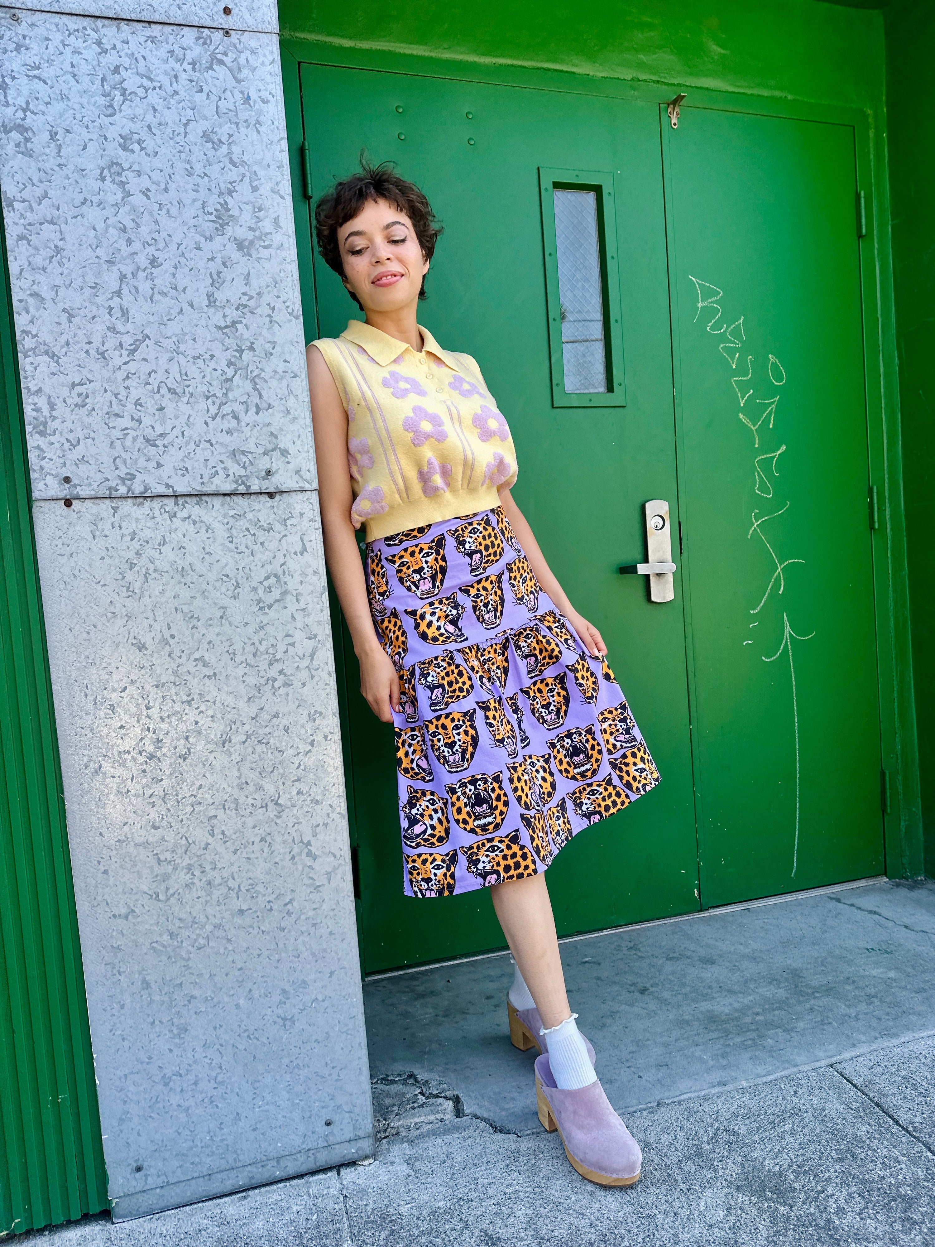 Gail Skirt Cheetah Head