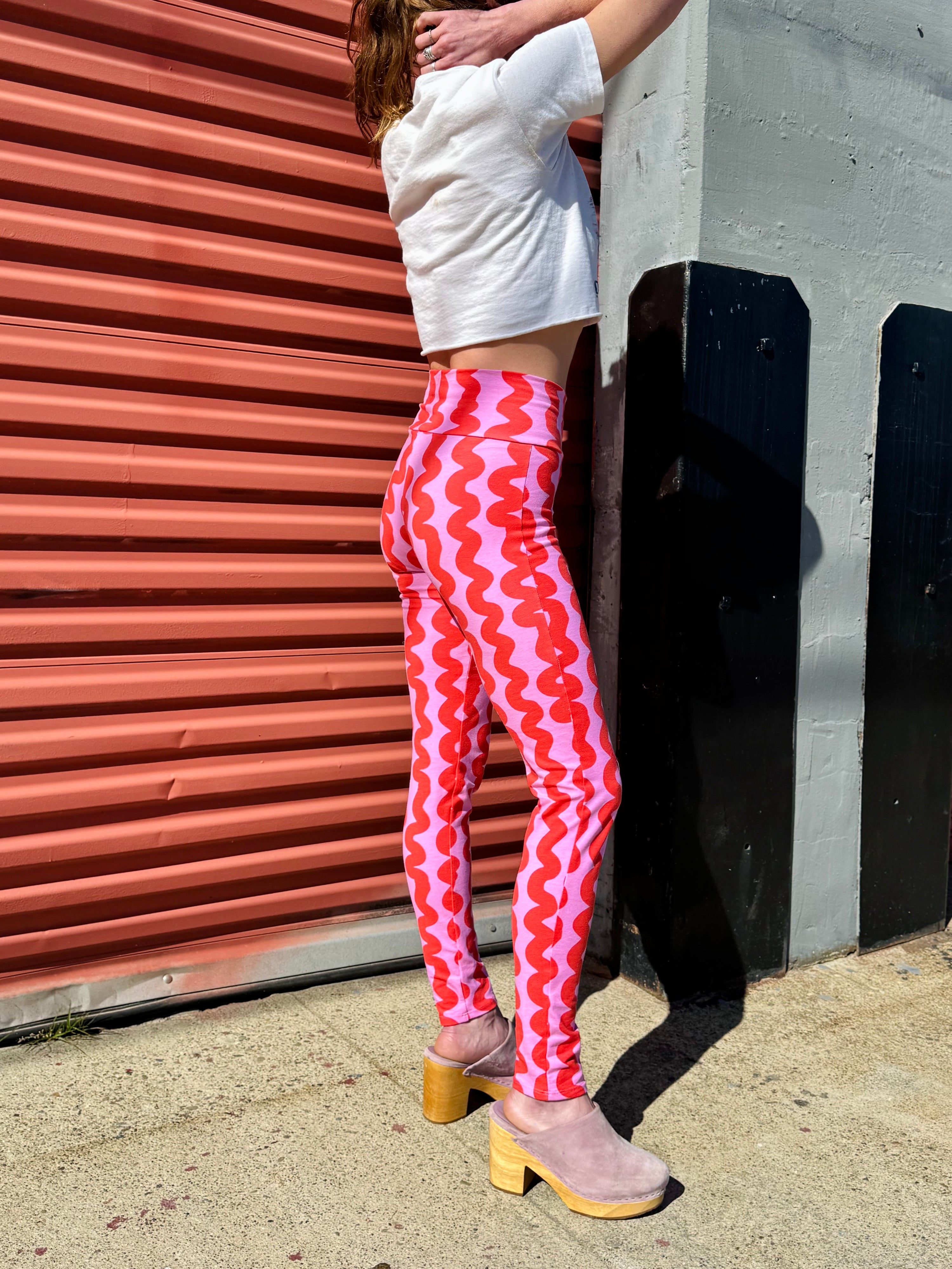 Leggings Pink Squiggle