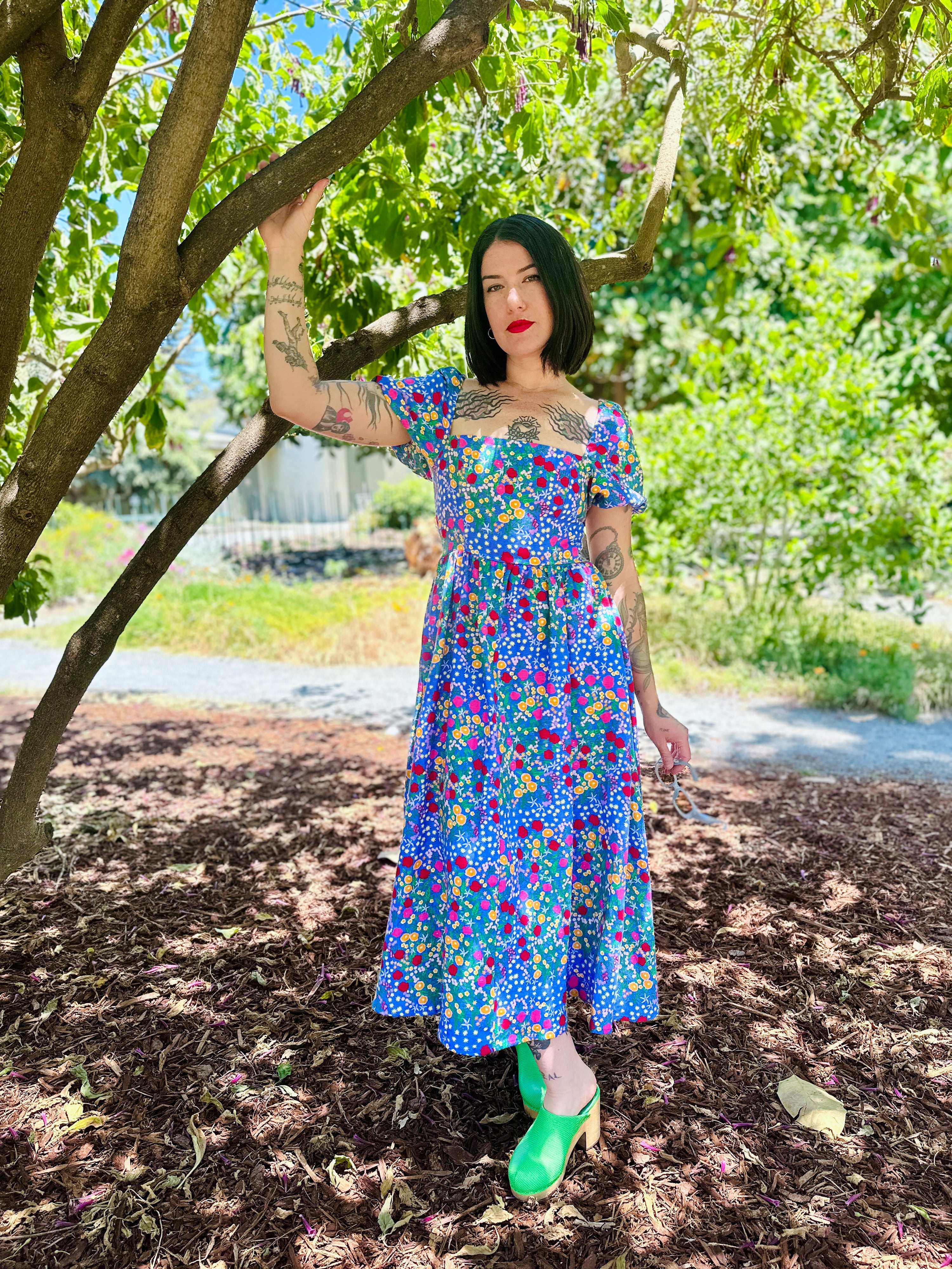 Linen Princess Dress Super Bloom