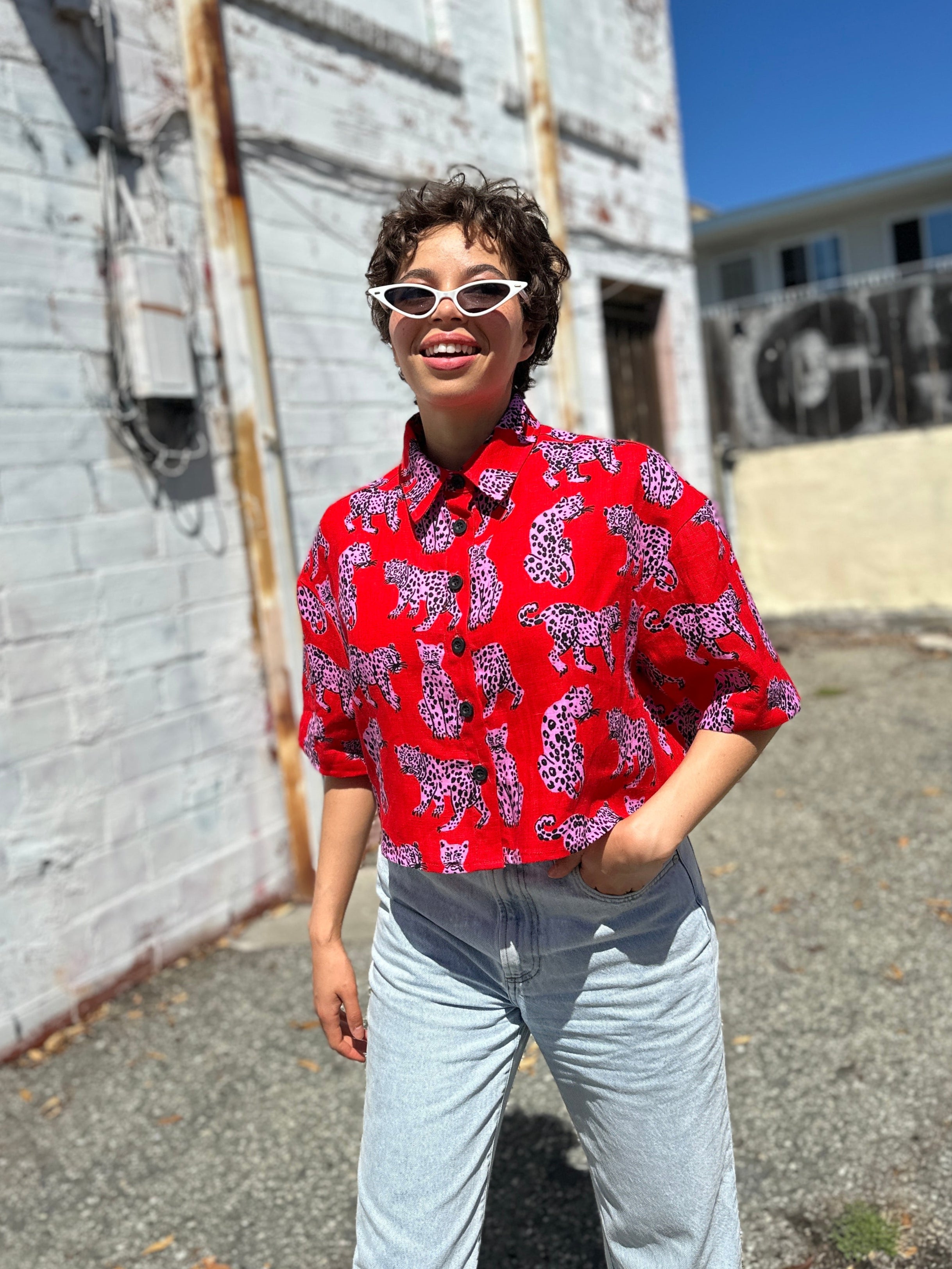 Linen Olivia Top Sondler Cat