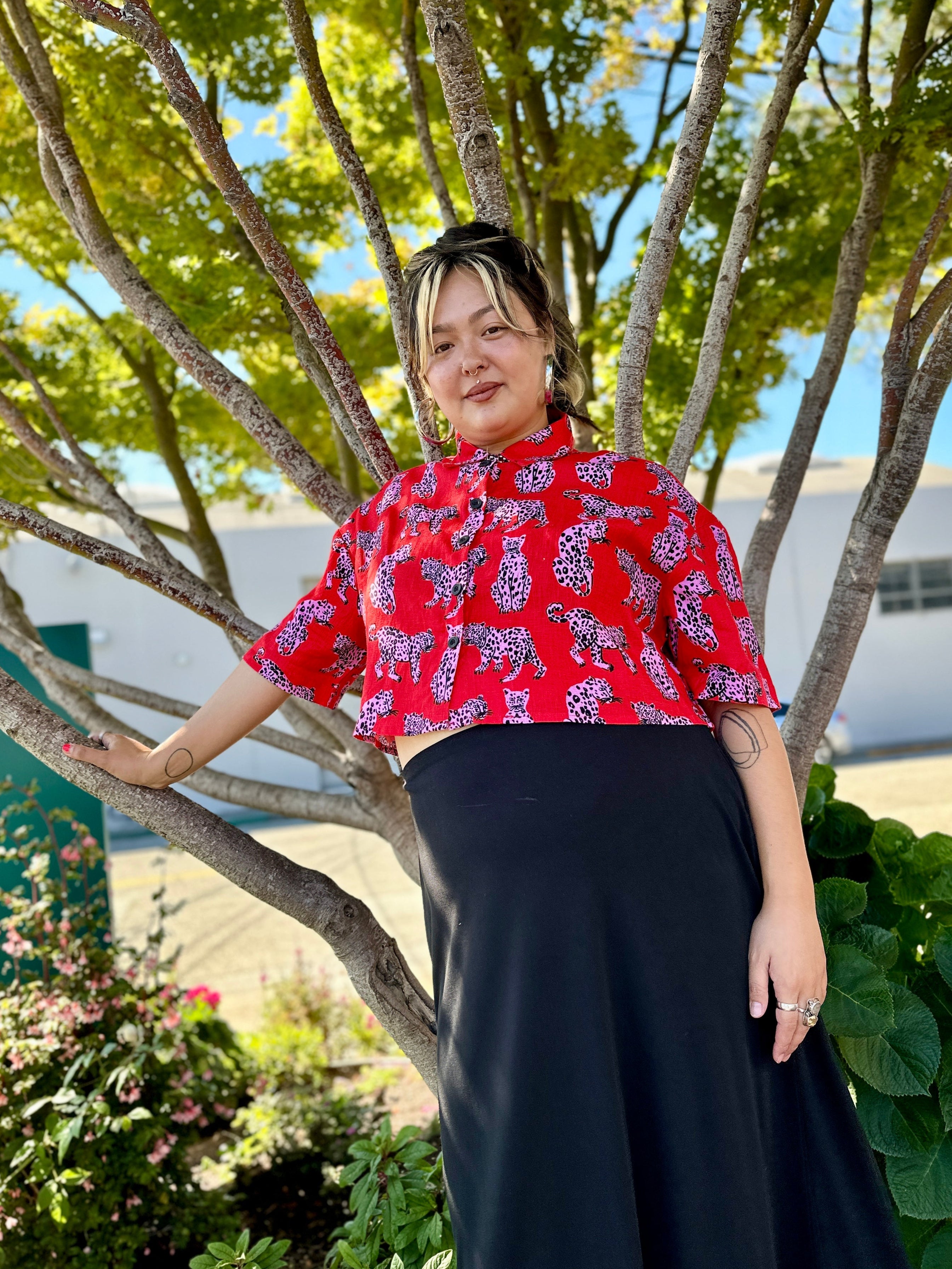 Linen Olivia Top Sondler Cat