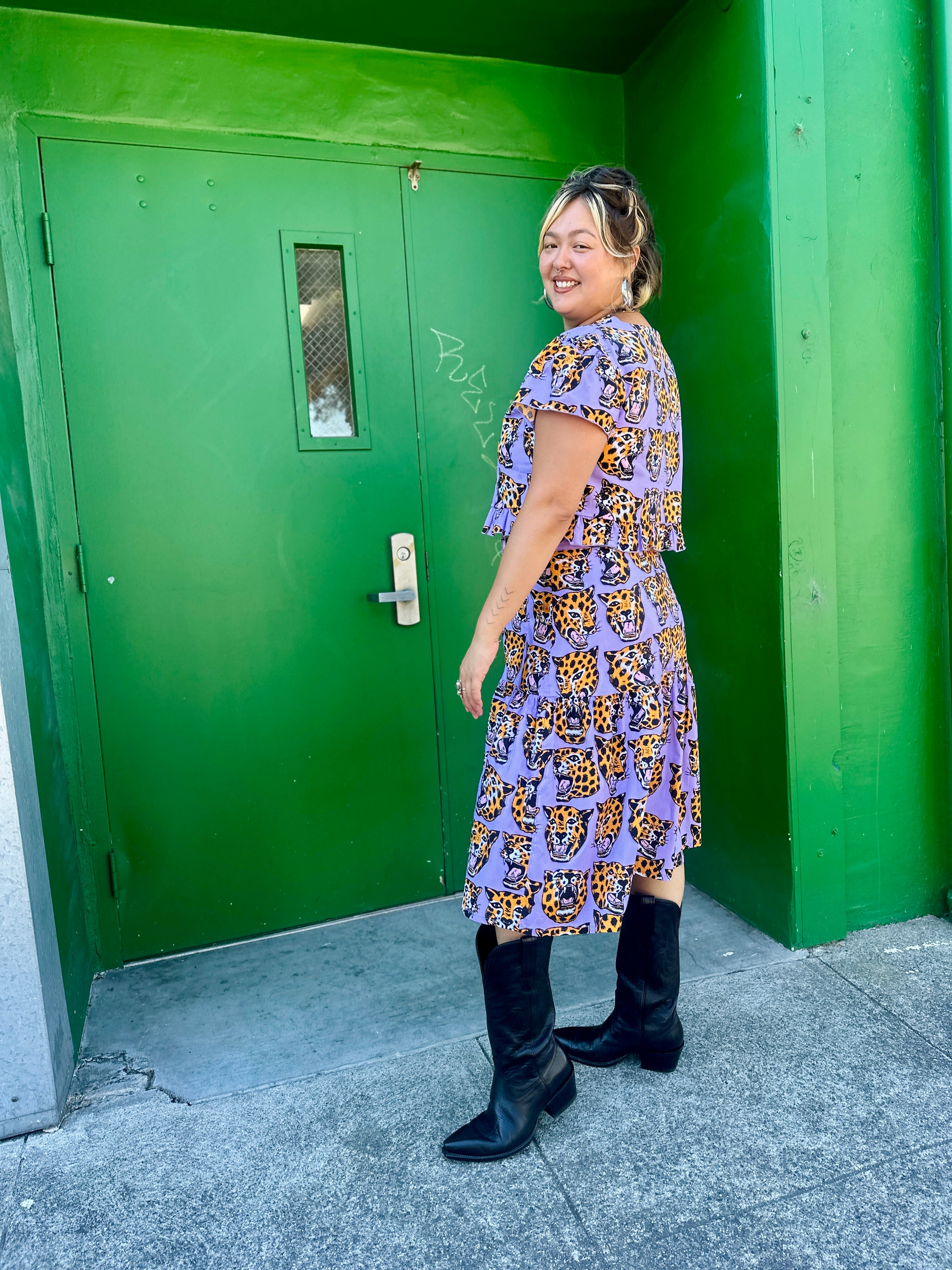 Gail Skirt Cheetah Head