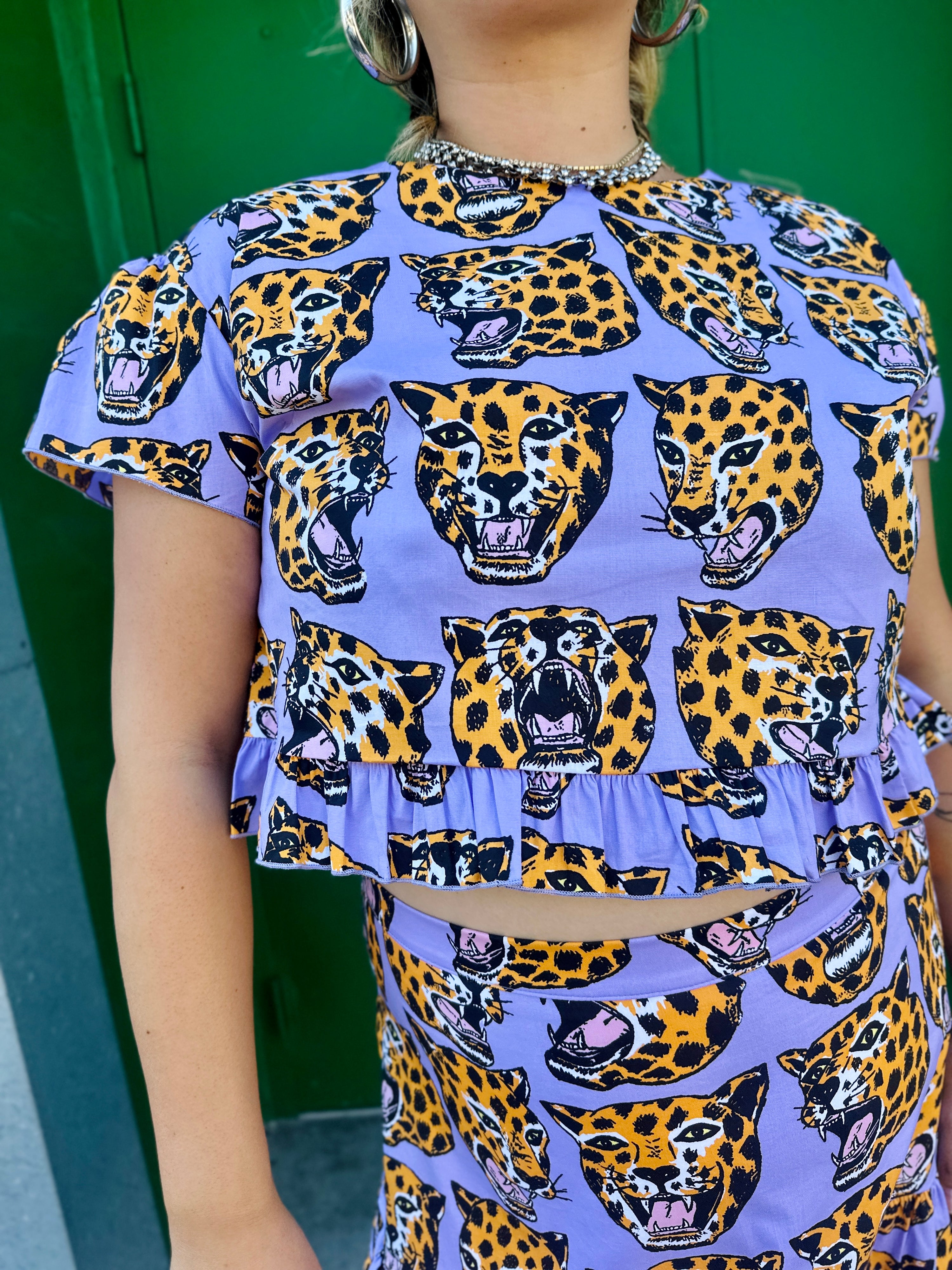 Gail Top Cheetah Head