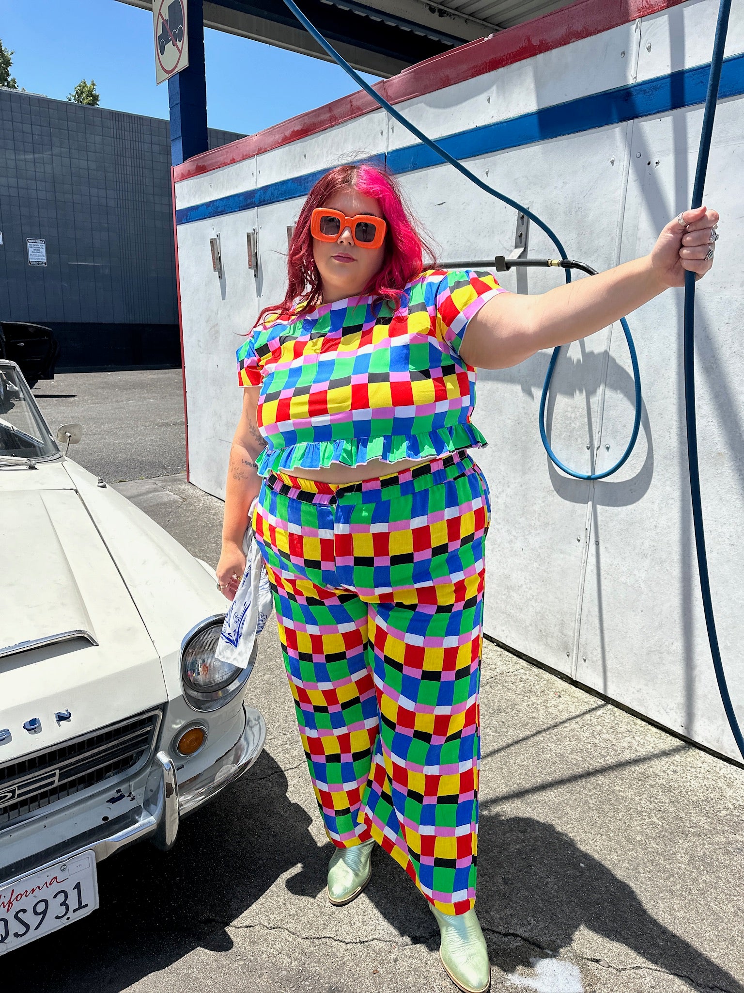 Linen Catalina Pant Candy Weave