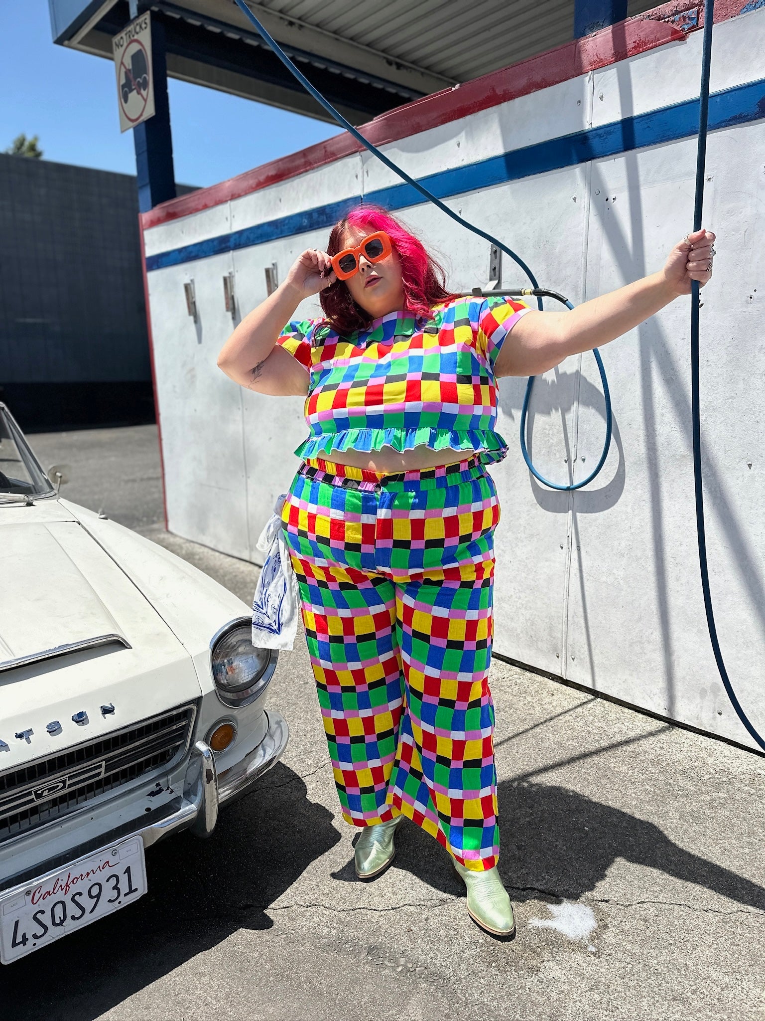 Linen Catalina Pant Candy Weave