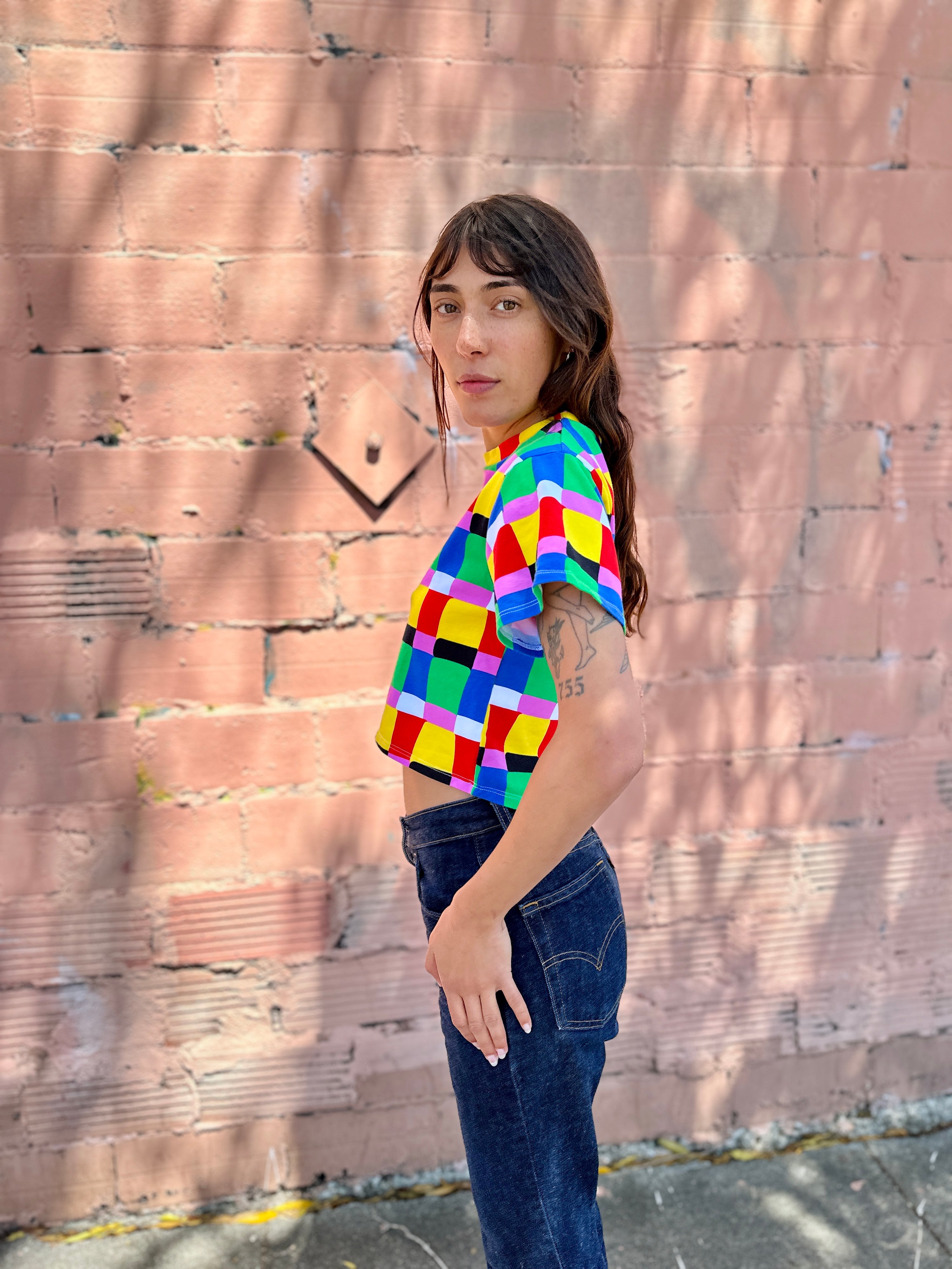 Crop Top Candy Weave