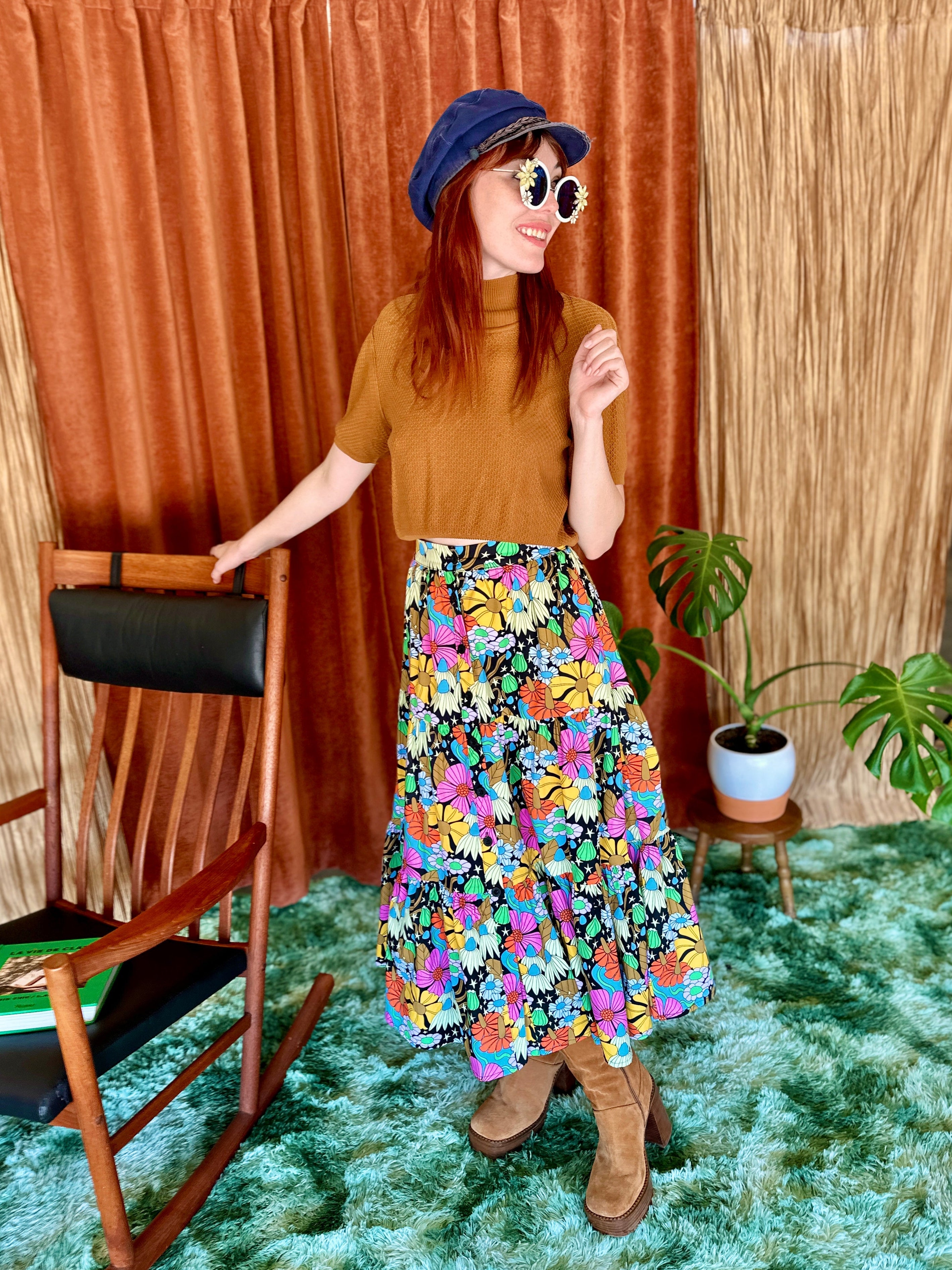 Prairie Skirt Cosmic Floral