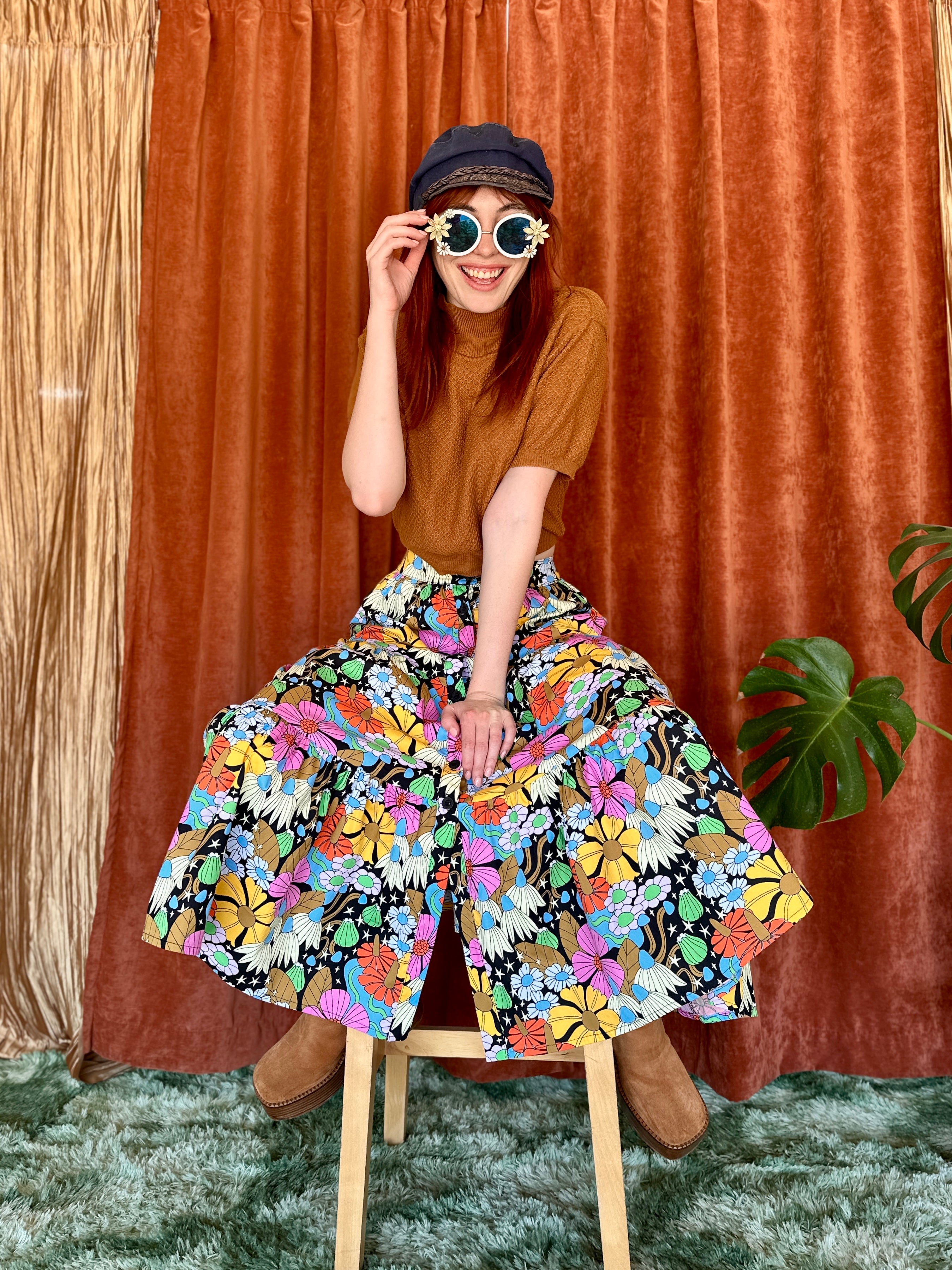 Prairie Skirt Cosmic Floral