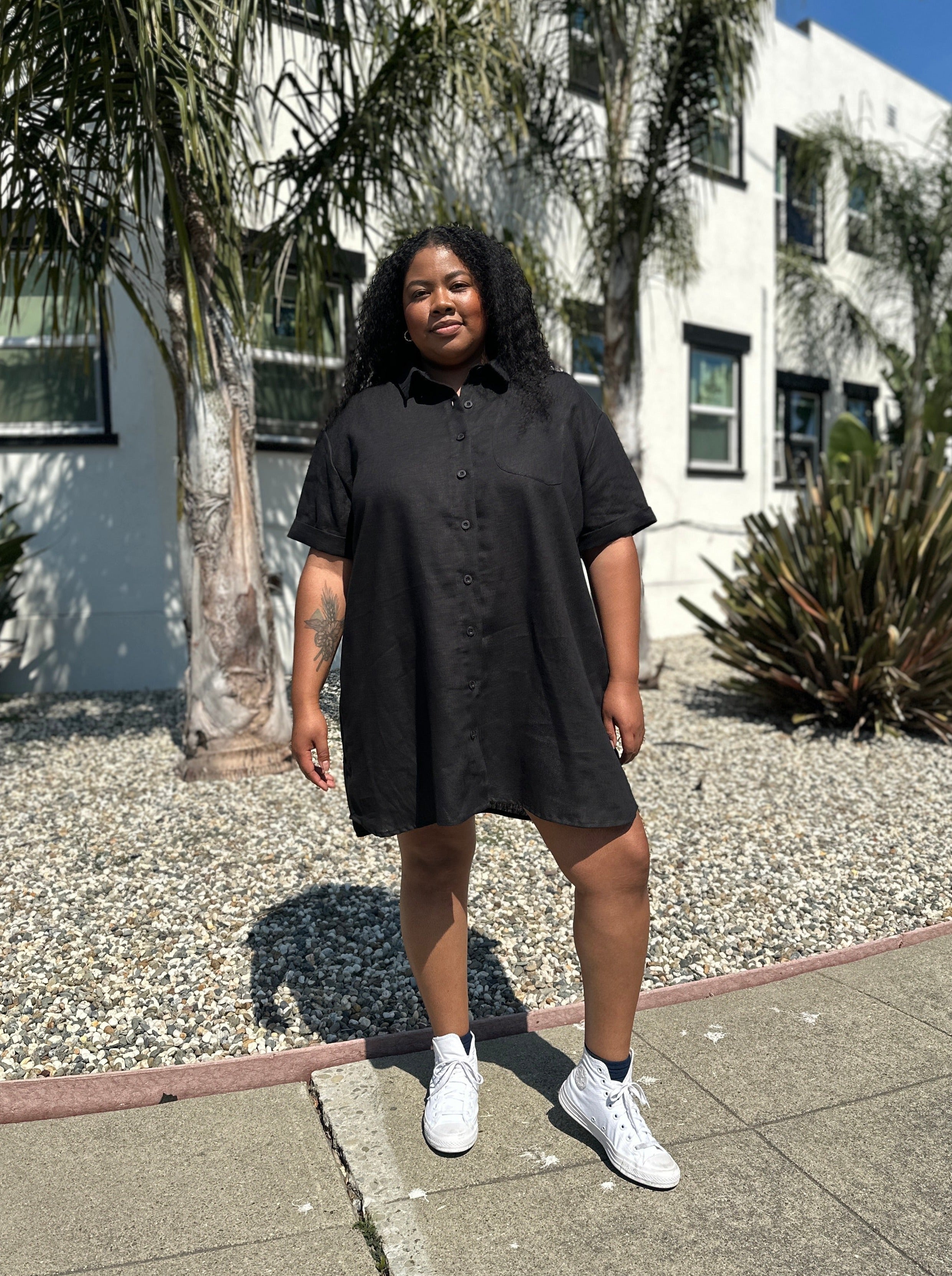 Shirt Dress High Quality Linen Dresses Linen Shirtdress With Short