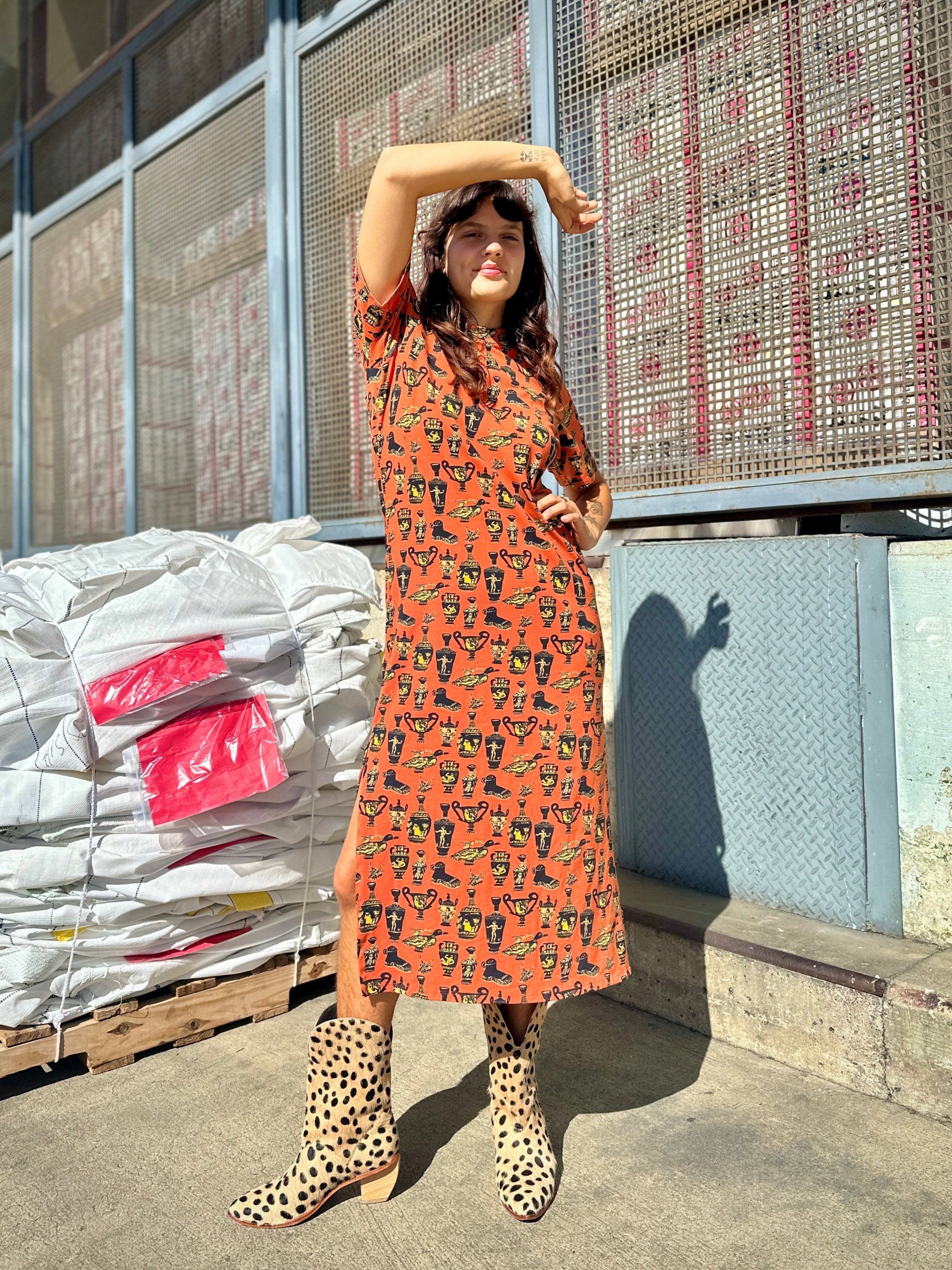 Jersey Maxi Dress Pots - MD / Pots Jersey Maxi Dress Pots - MD / Pots