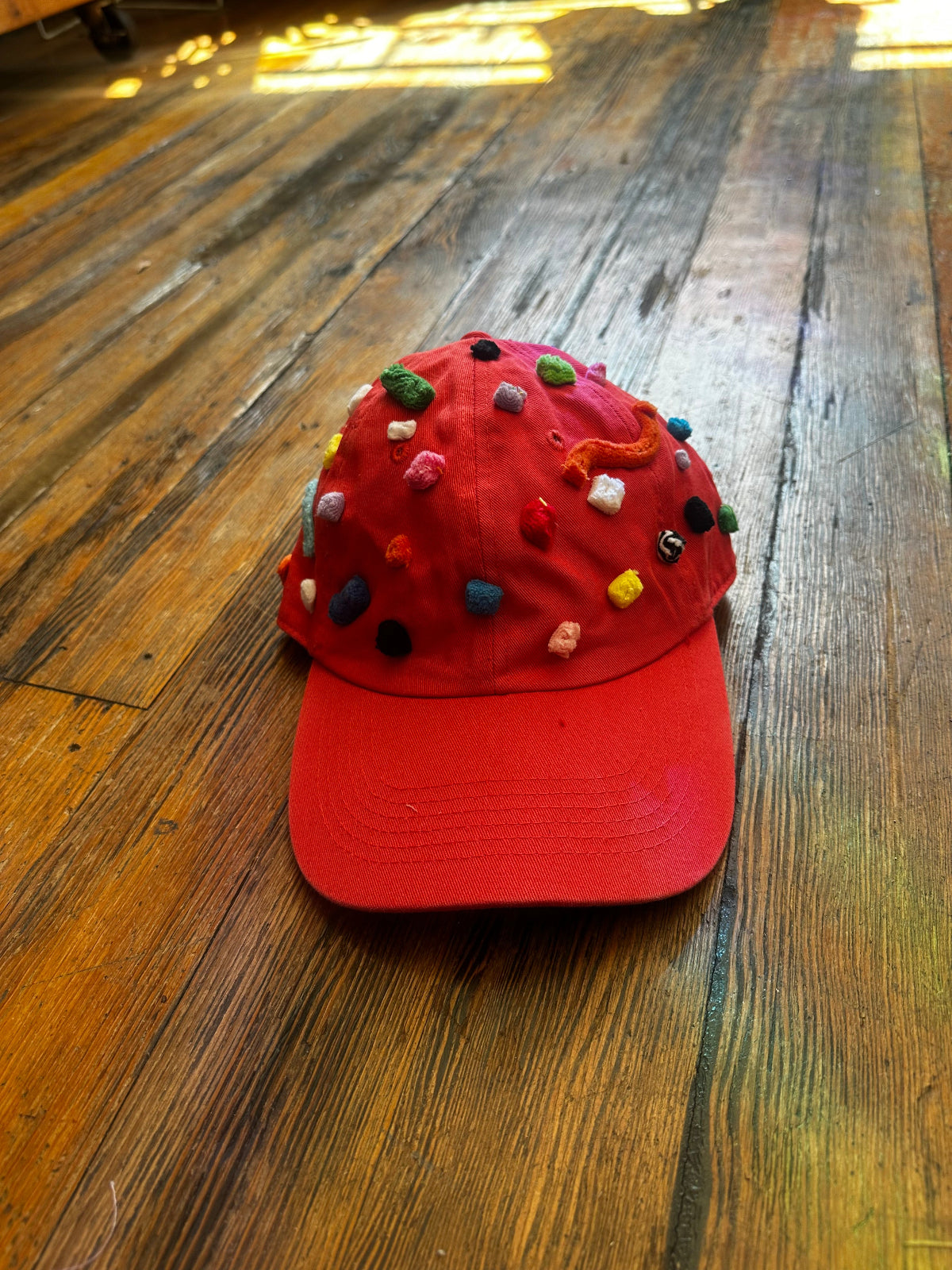Pom Pom Hat - Strawberry Poprocks