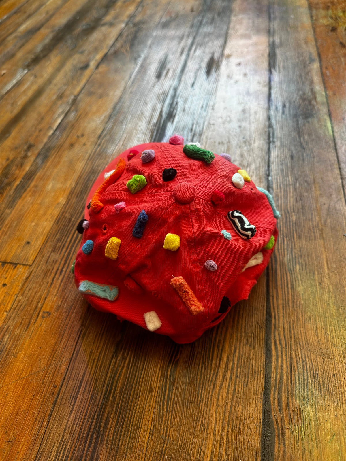 Pom Pom Hat - Strawberry Poprocks