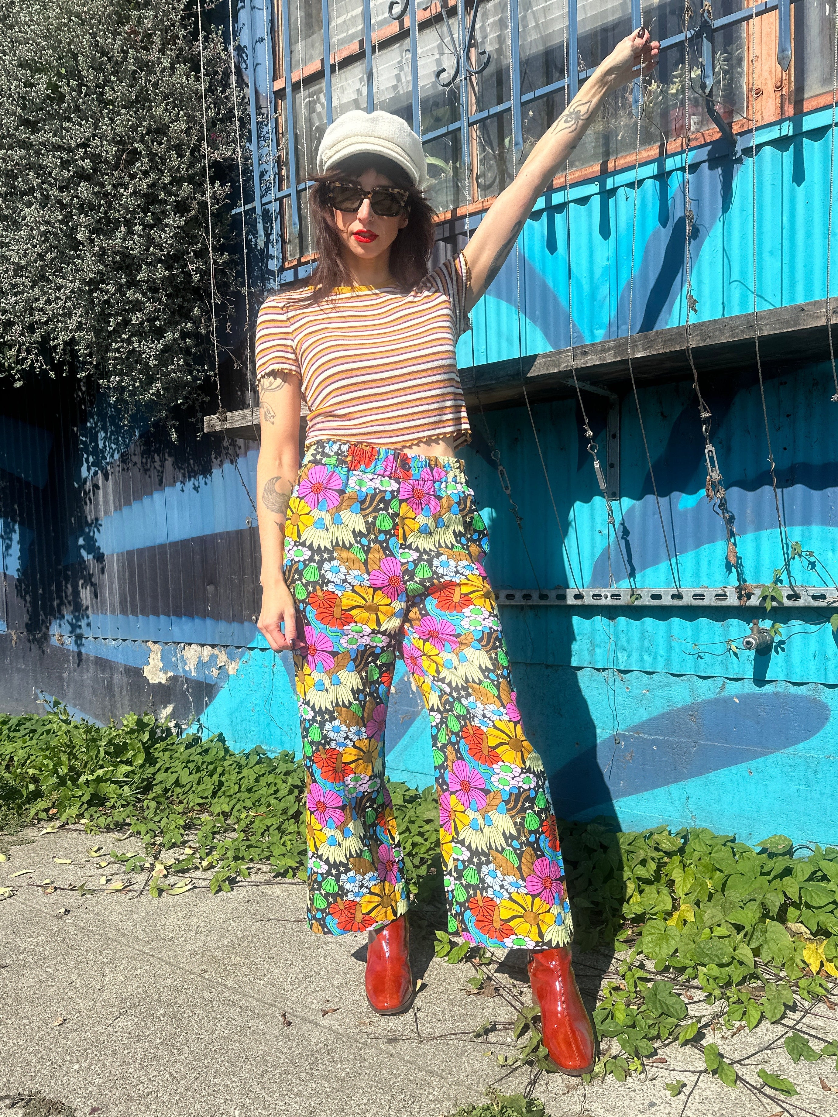 Linen Catalina Pant Cosmic Floral