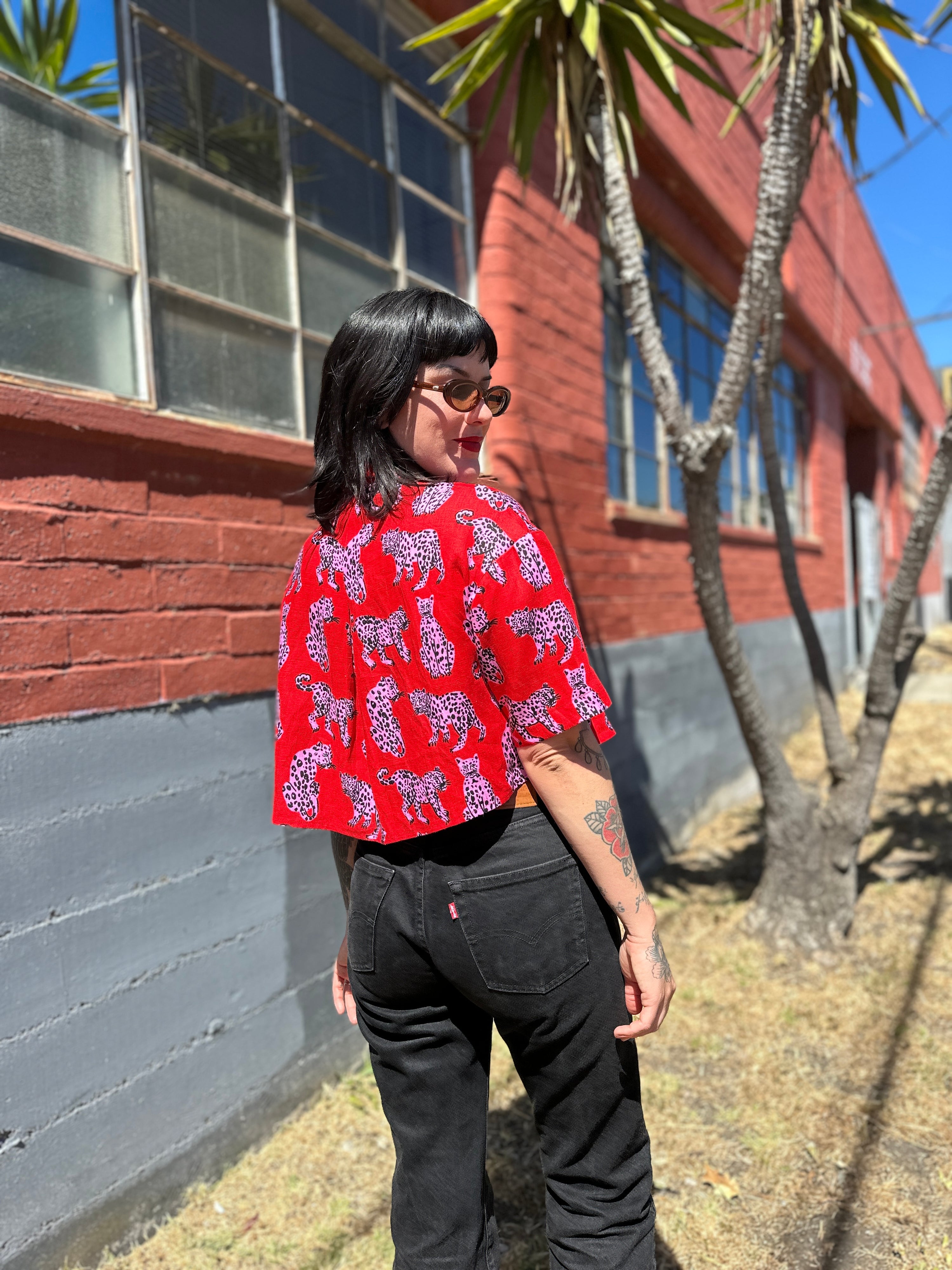 Linen Olivia Top Sondler Cat