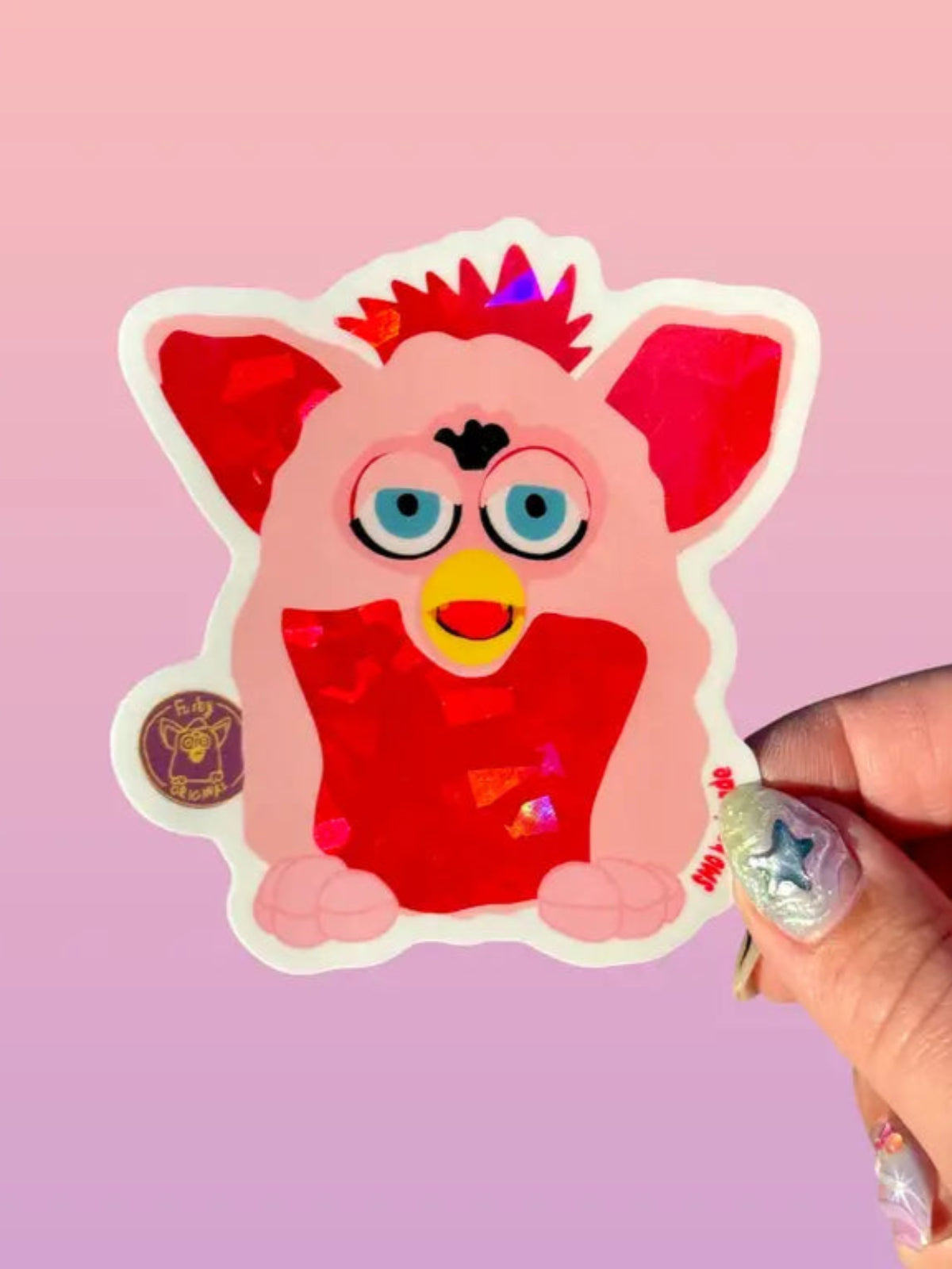 Pinky Furby Sticker