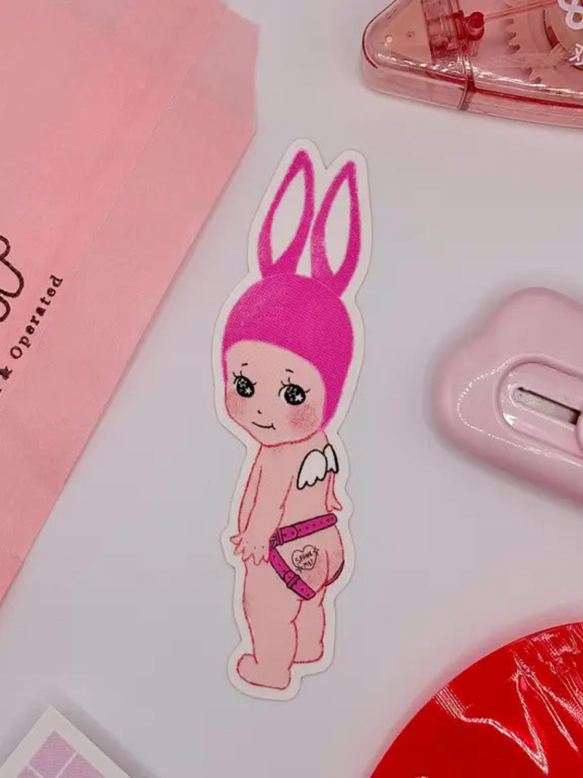 Kinky Pink Softie Angel Sticker