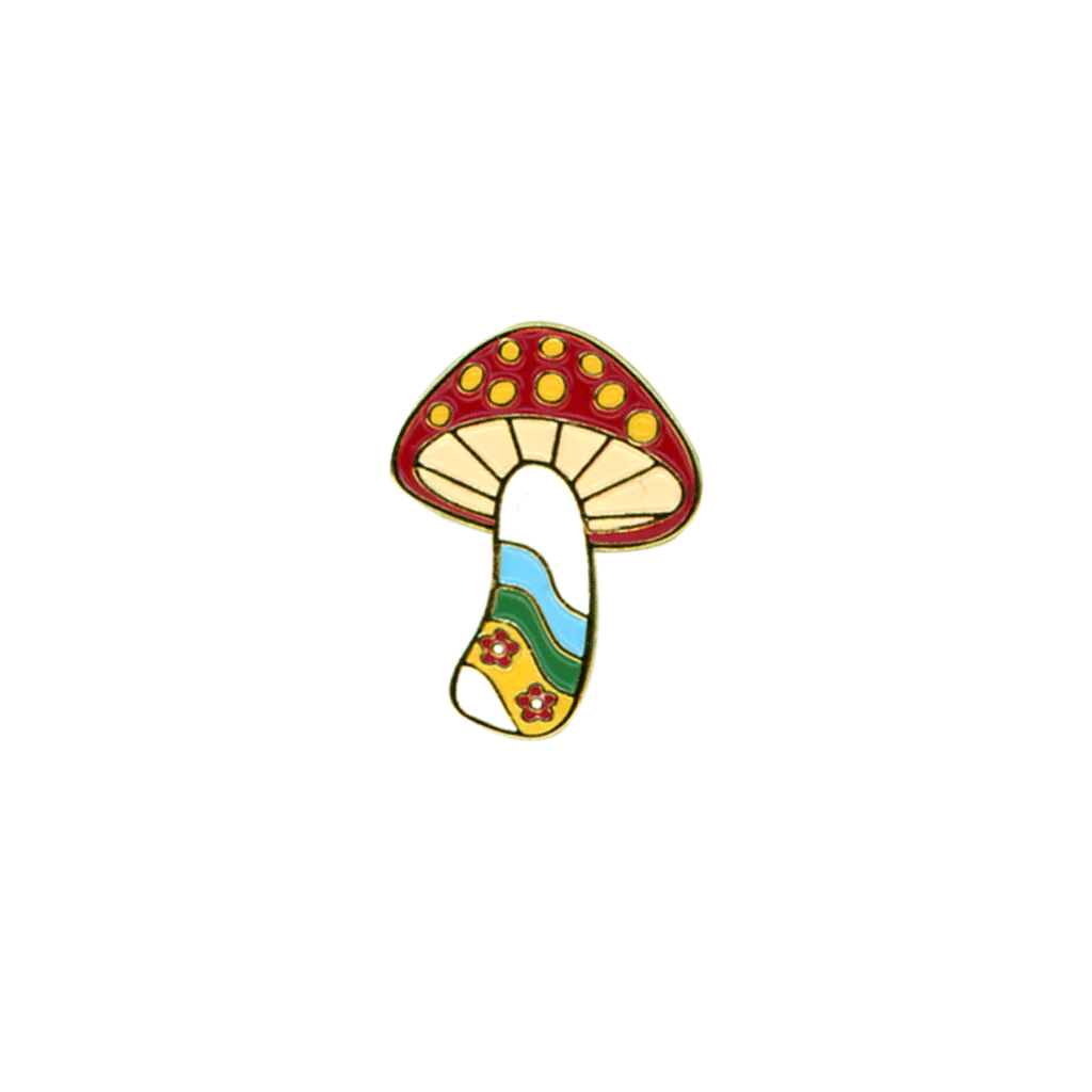 Rainbow Mushroom Pin
