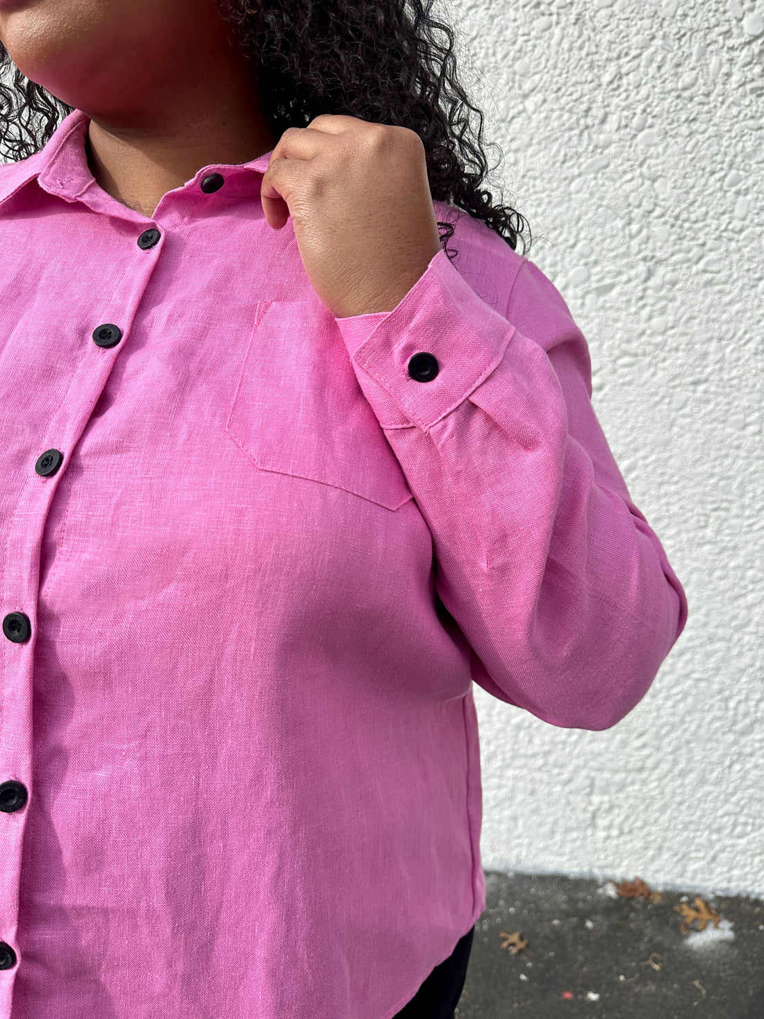 Classic Button Down Taffy Pink