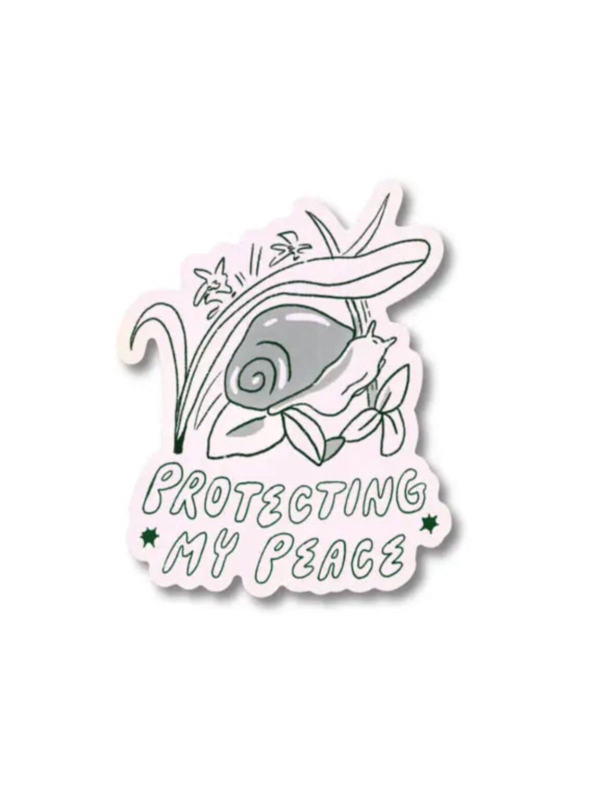 Protecting My Peace Snail Sticker