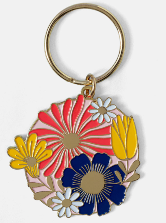 Cottage Floral Keychain