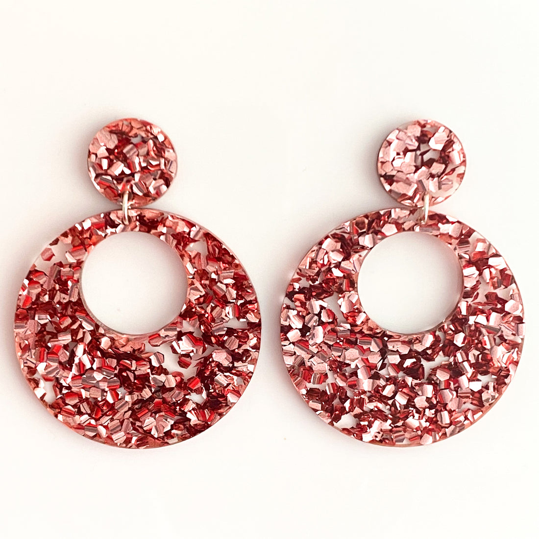 Fox and Doll Eclipse Chunky Earrings in Pink