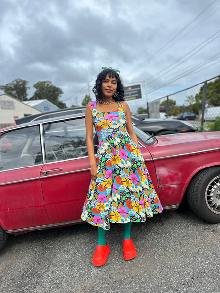 Picnic Dress Cosmic Floral – NOOWORKS