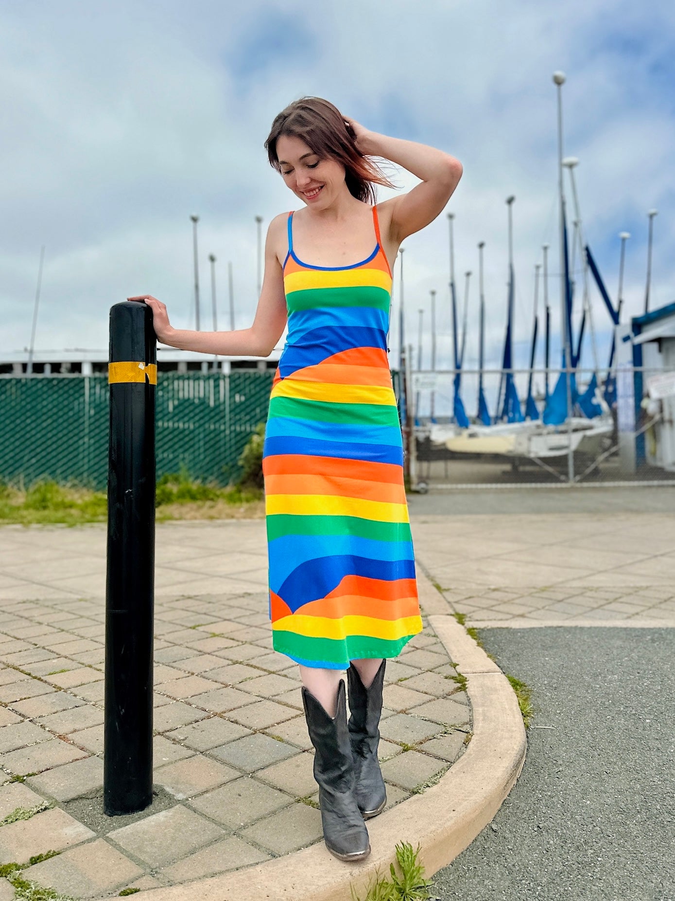 Spaghetti Slip Dress Sunset Valley