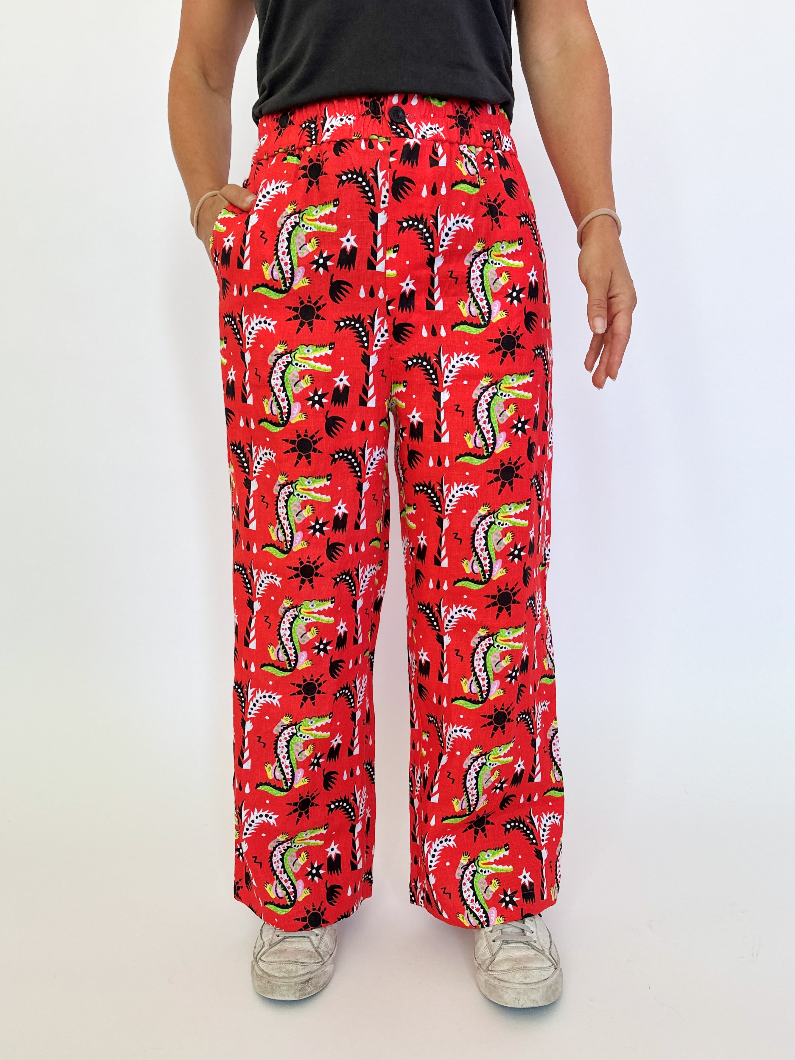 Linen Catalina Pant Crocodilo