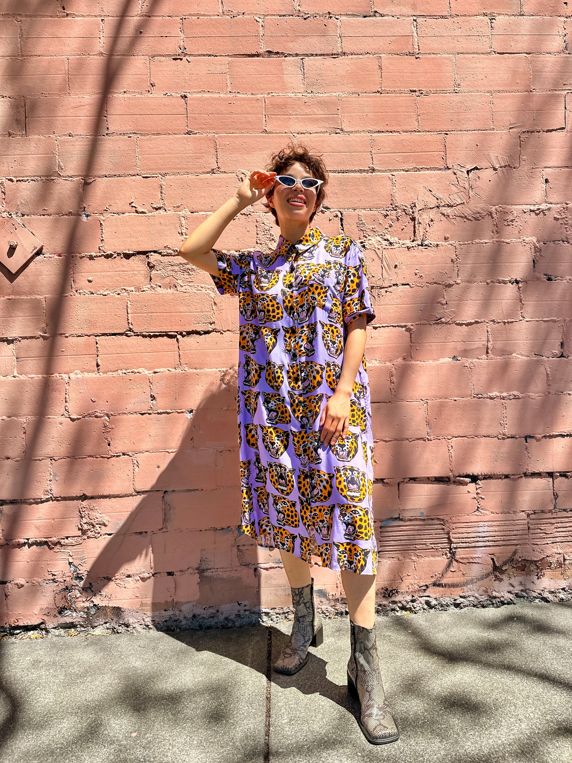 The River Dress Cheetah Head