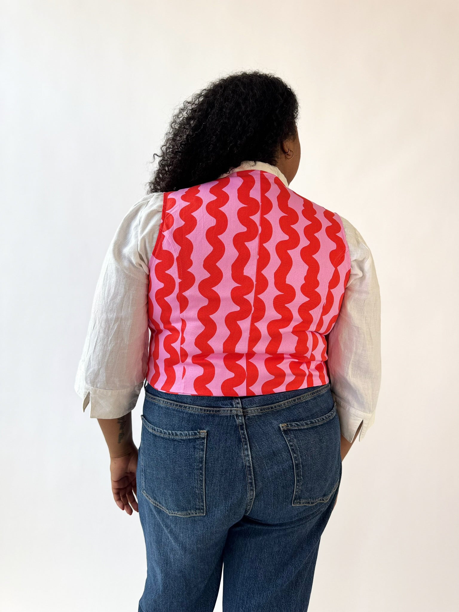 Western Vest Pink Squiggle