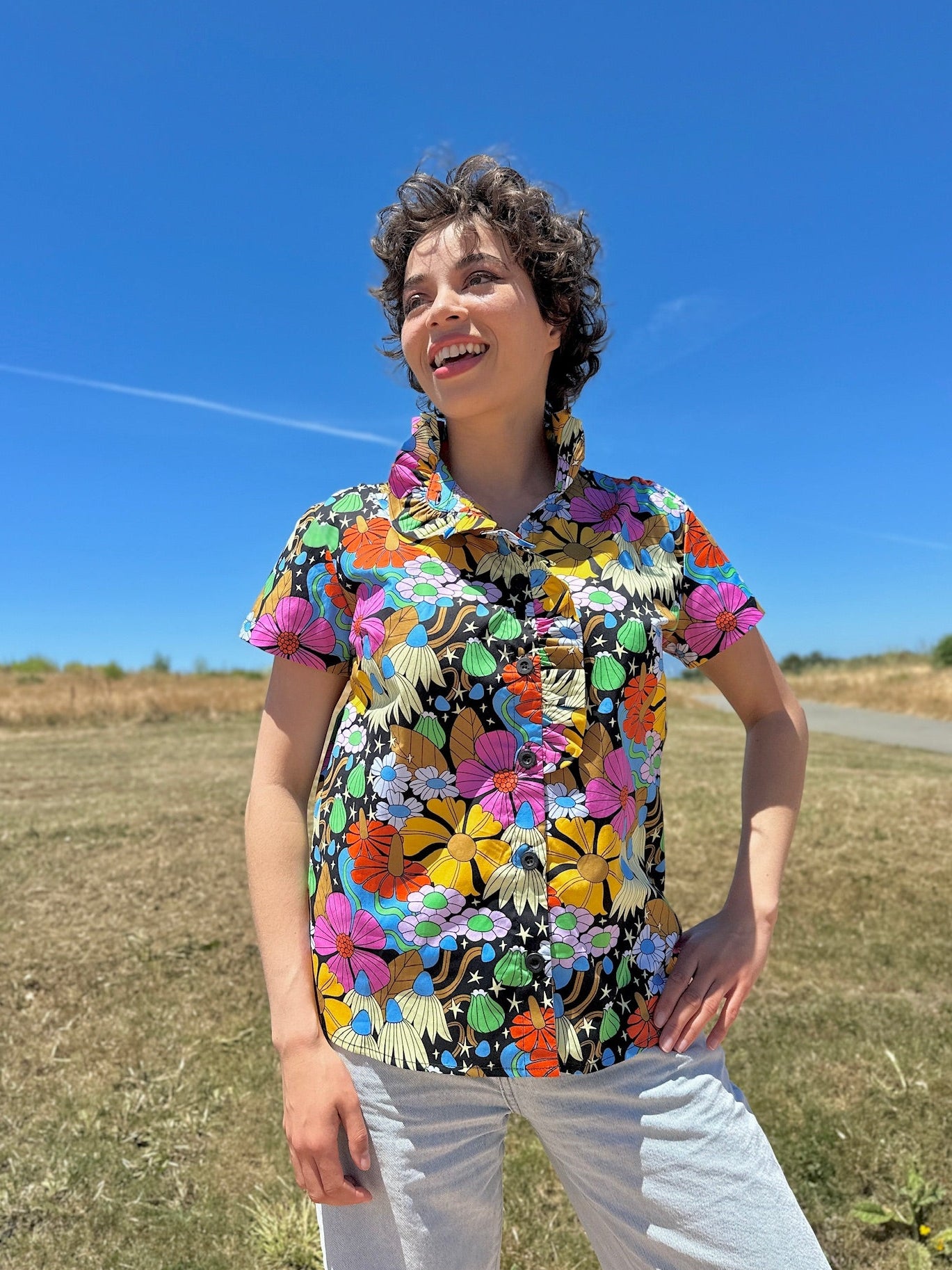 Francesca Top Cosmic Floral