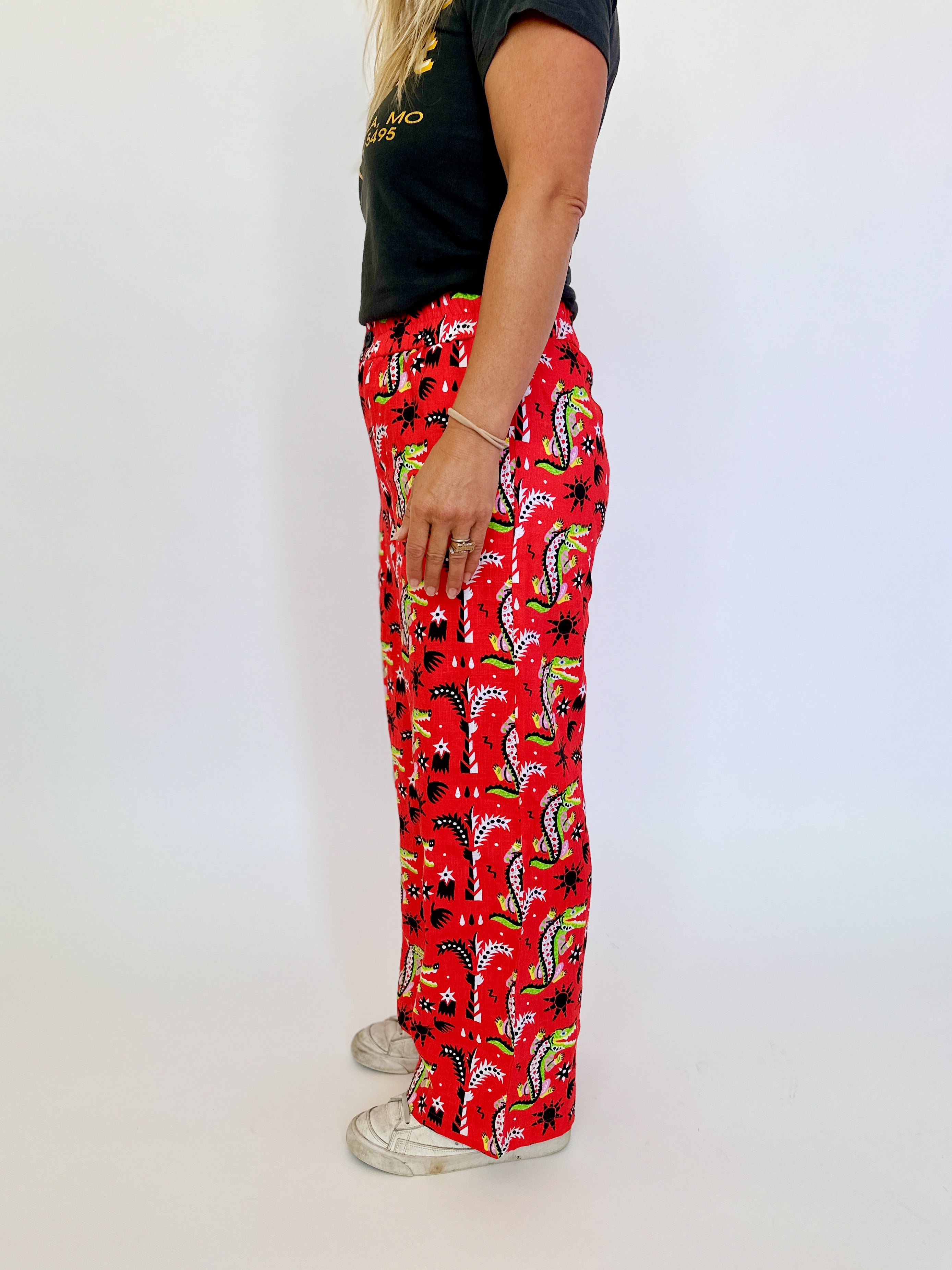 Linen Catalina Pant Crocodilo