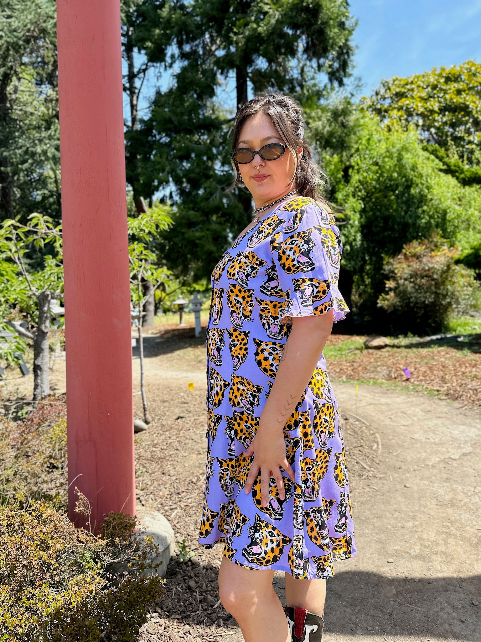 Winona Dress - Cheetah Head
