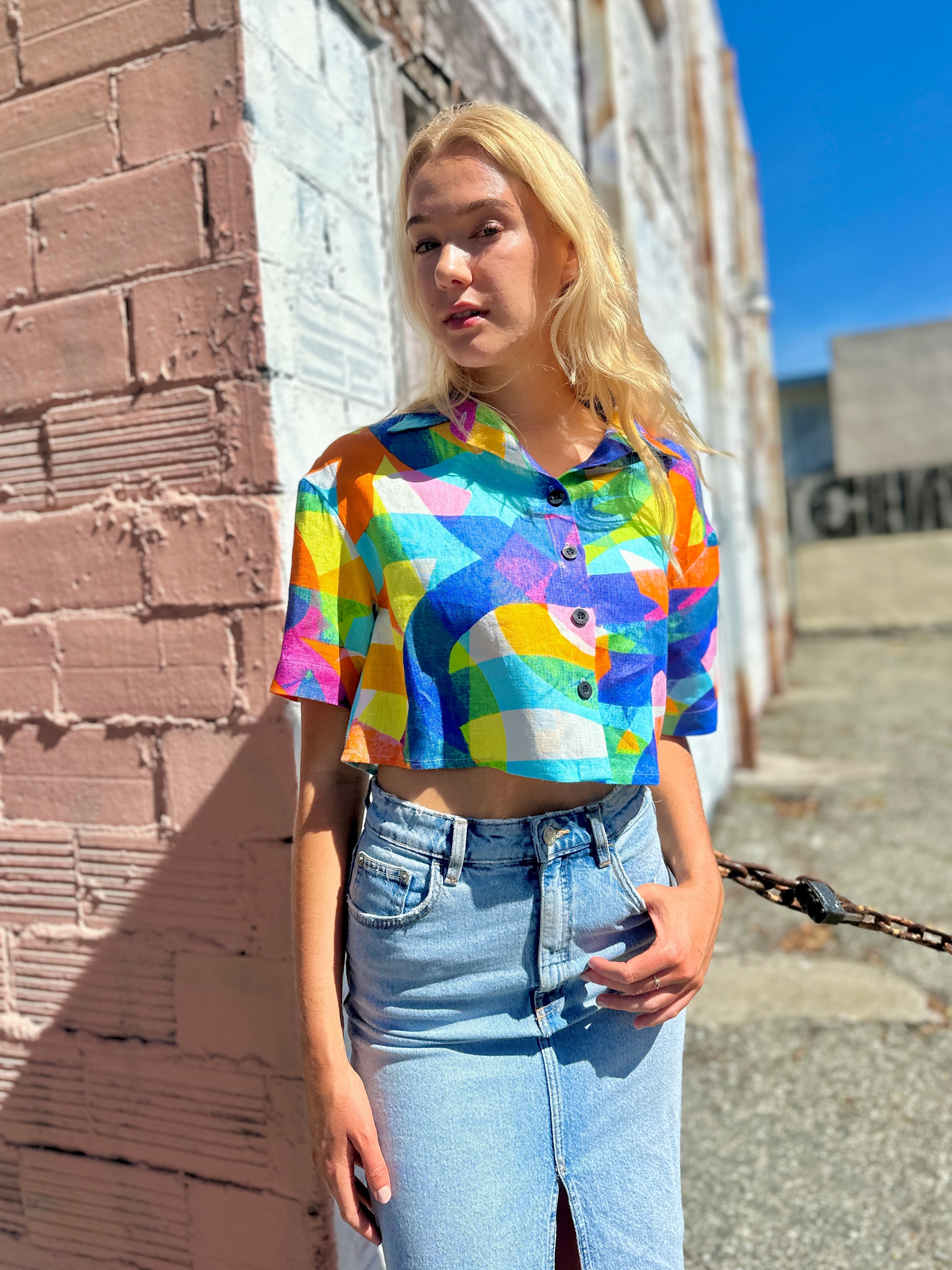 Linen Olivia Top Heatwave