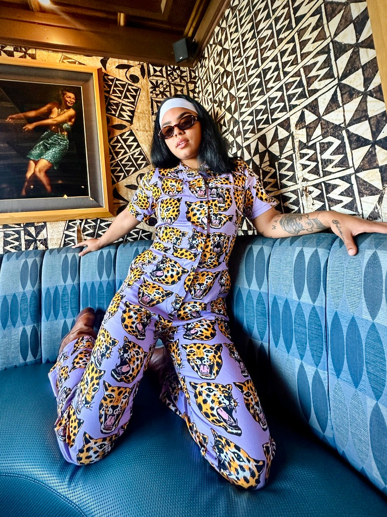 Twill Coveralls Cheetah Head