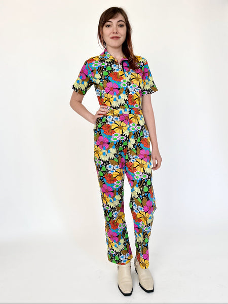 Twill Coveralls Cosmic Floral – NOOWORKS
