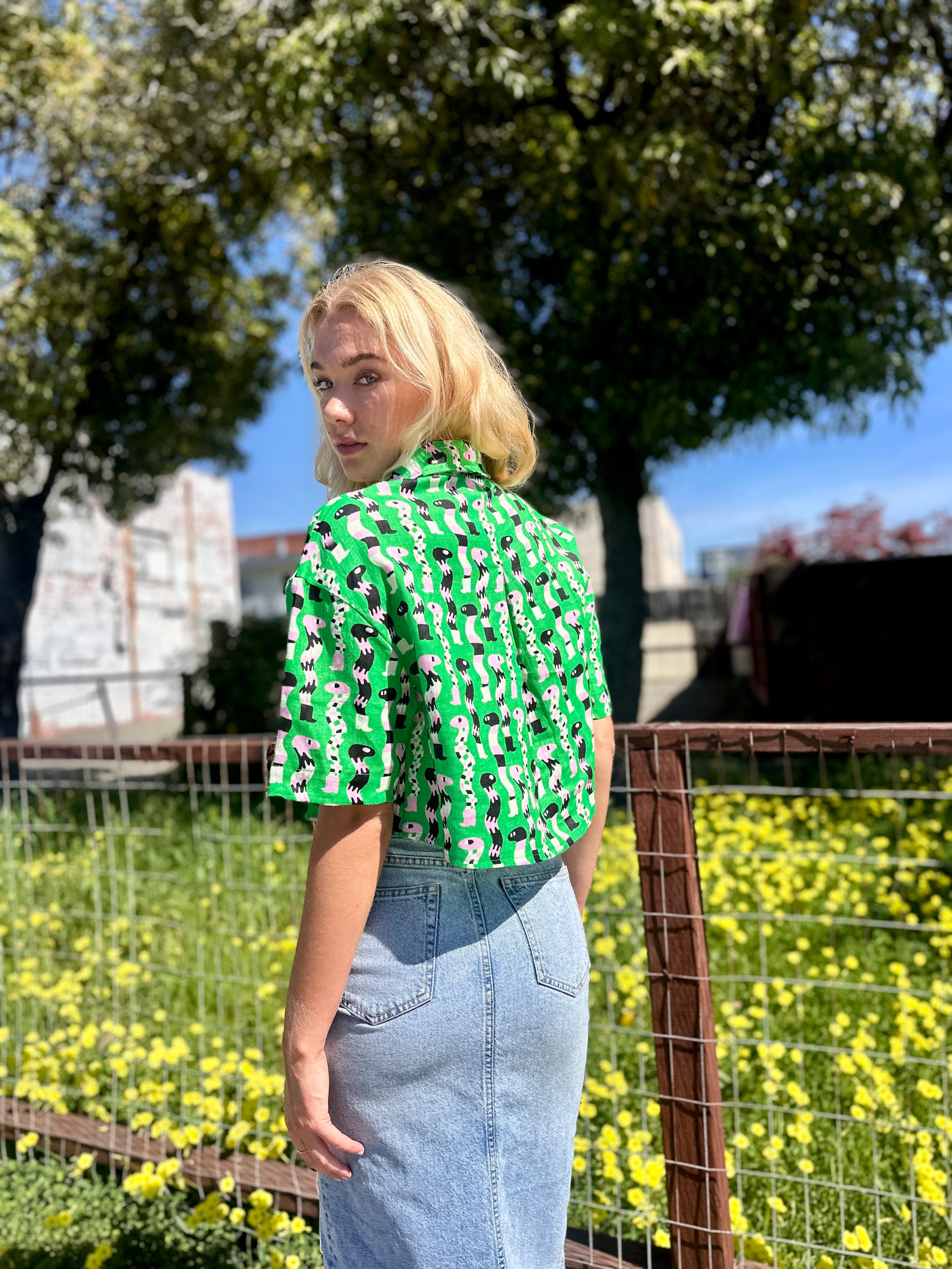Linen Olivia Top Sssnakes