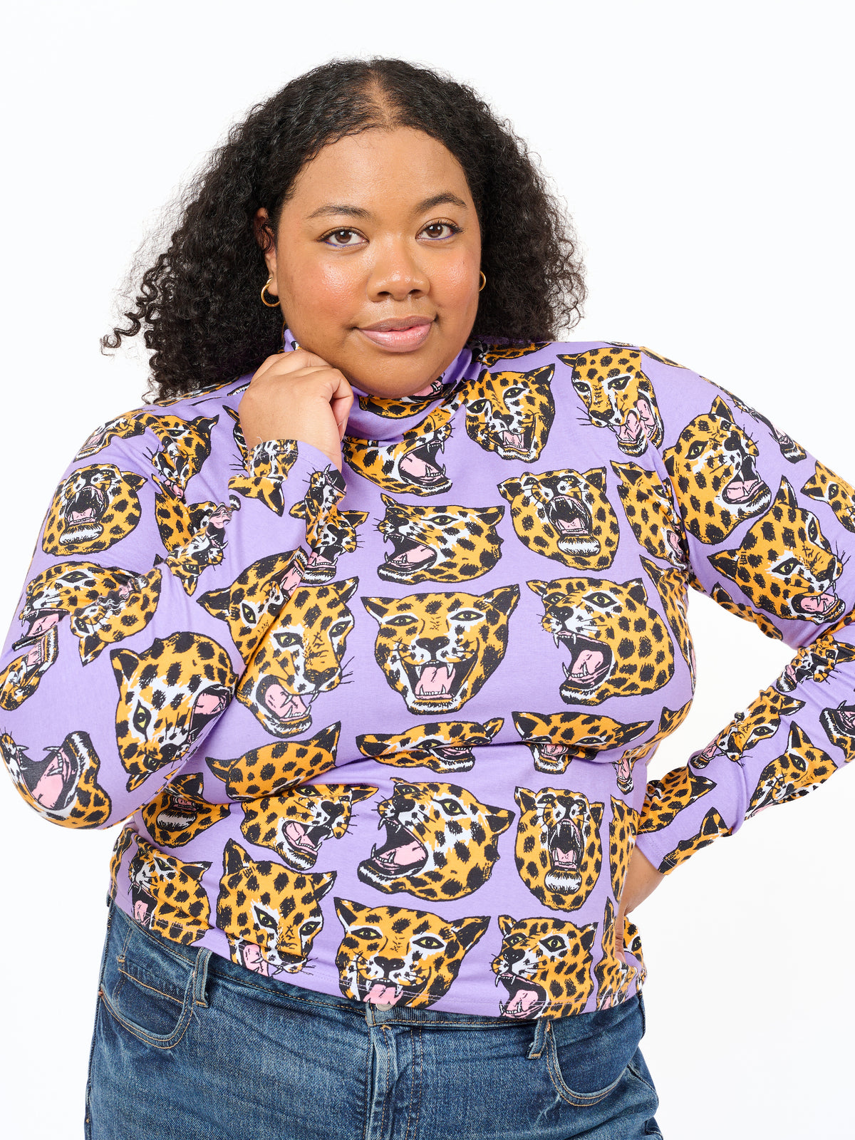 Turtleneck Cheetah Head