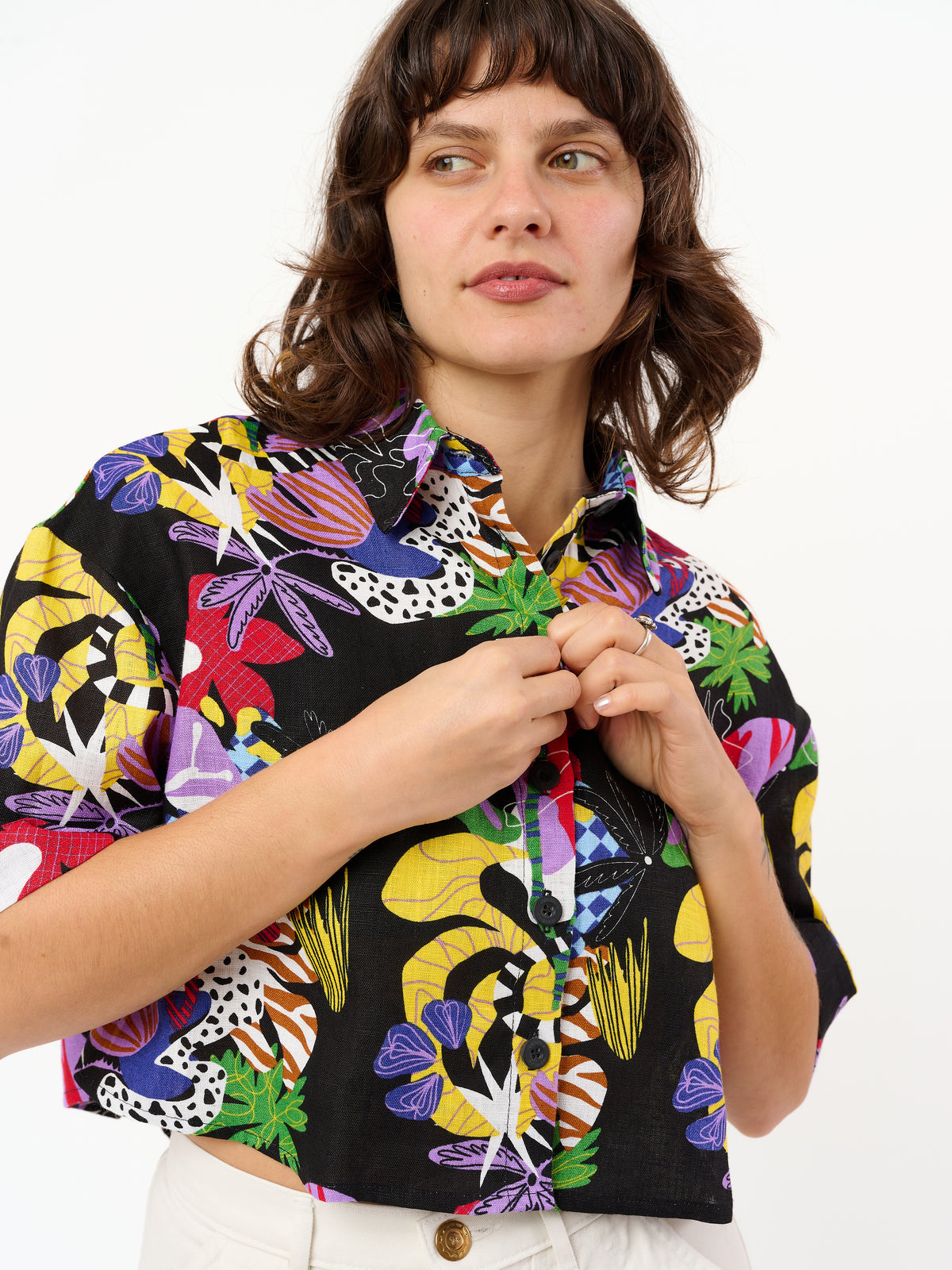 Linen Olivia Top Organic Chaos