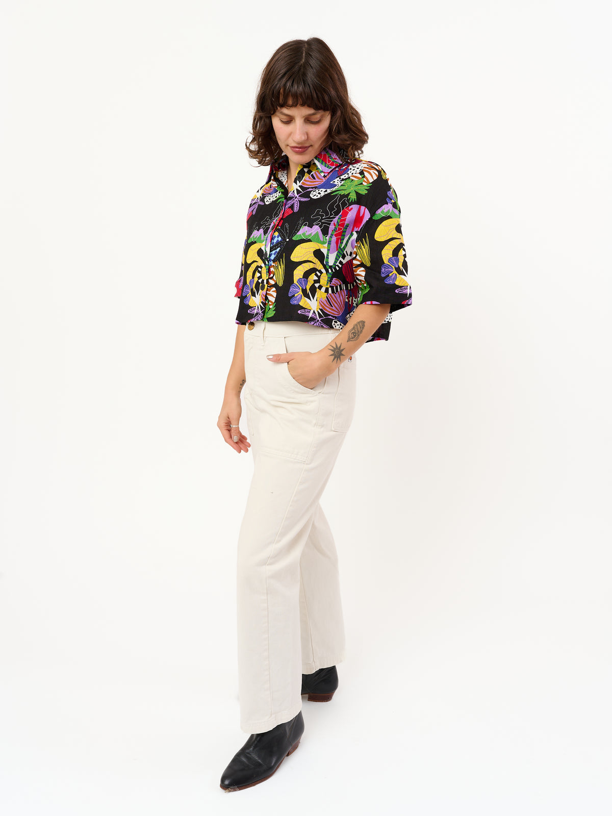 Linen Olivia Top Organic Chaos