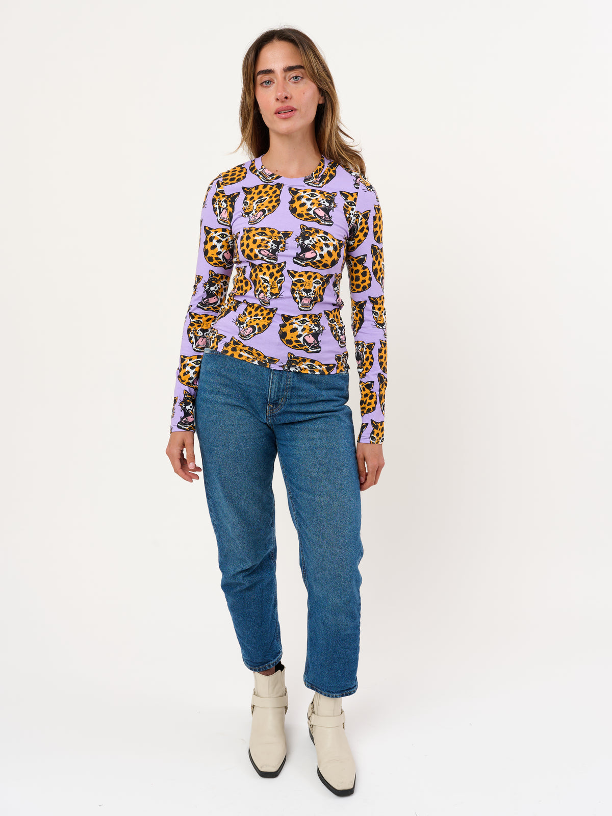 Long Sleeve Tee Cheetah Head