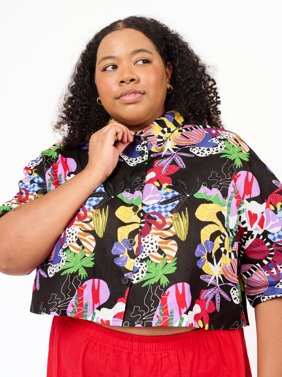 Linen Olivia Top Organic Chaos