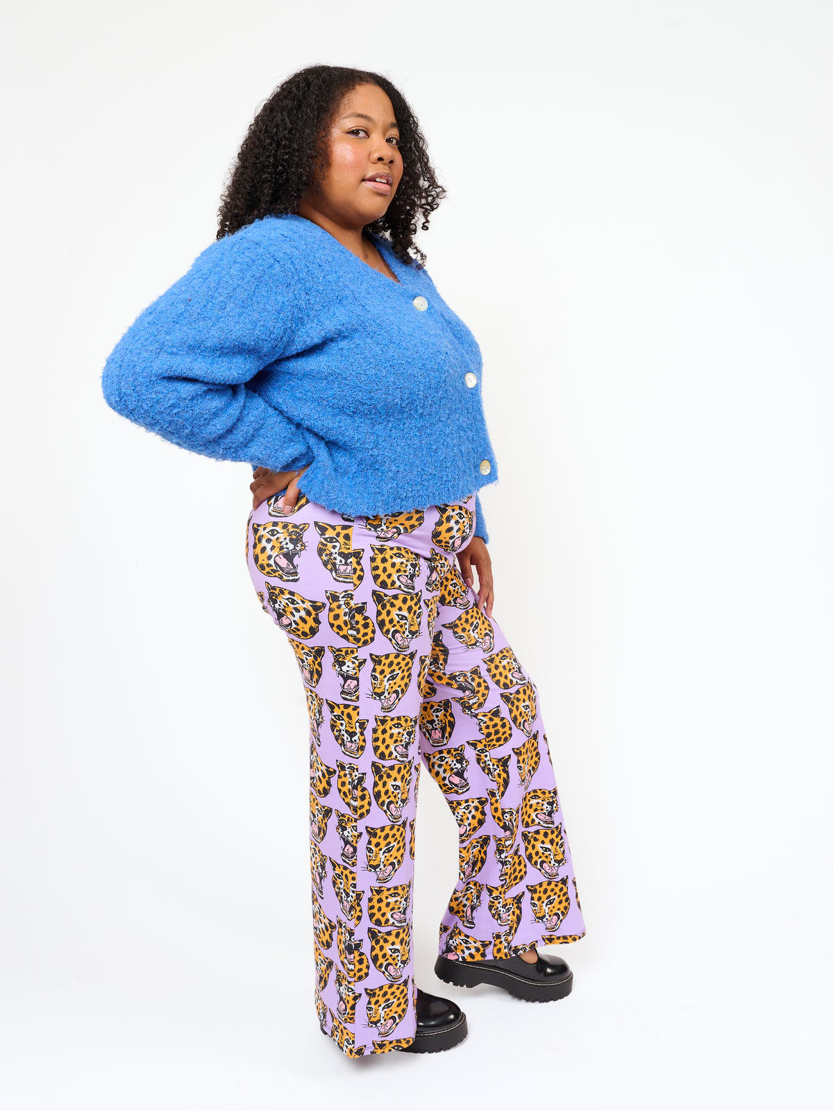 Palazzo Pant Cheetah Head