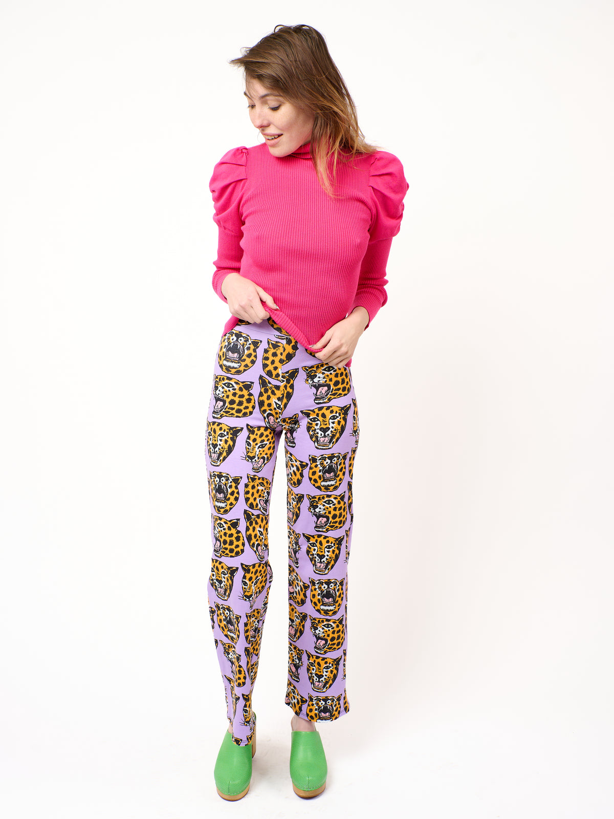 Palazzo Pant Cheetah Head