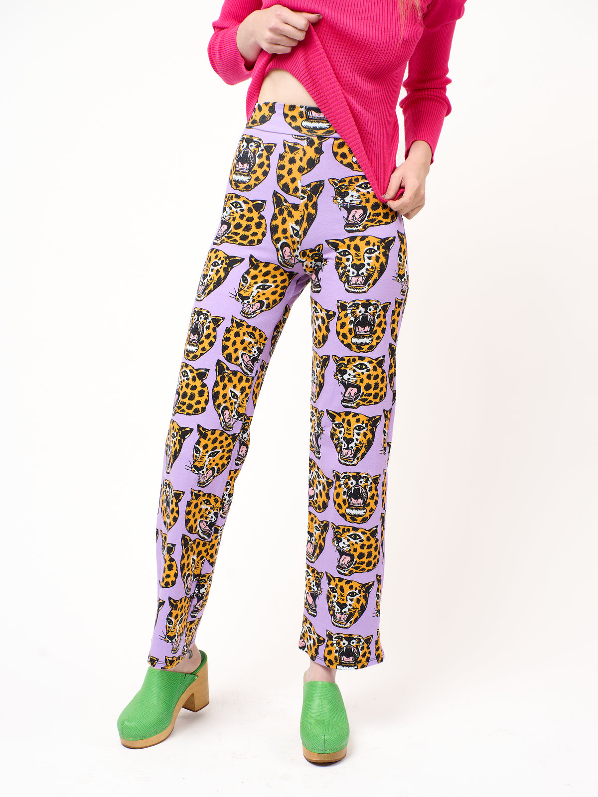 Palazzo Pant Cheetah Head