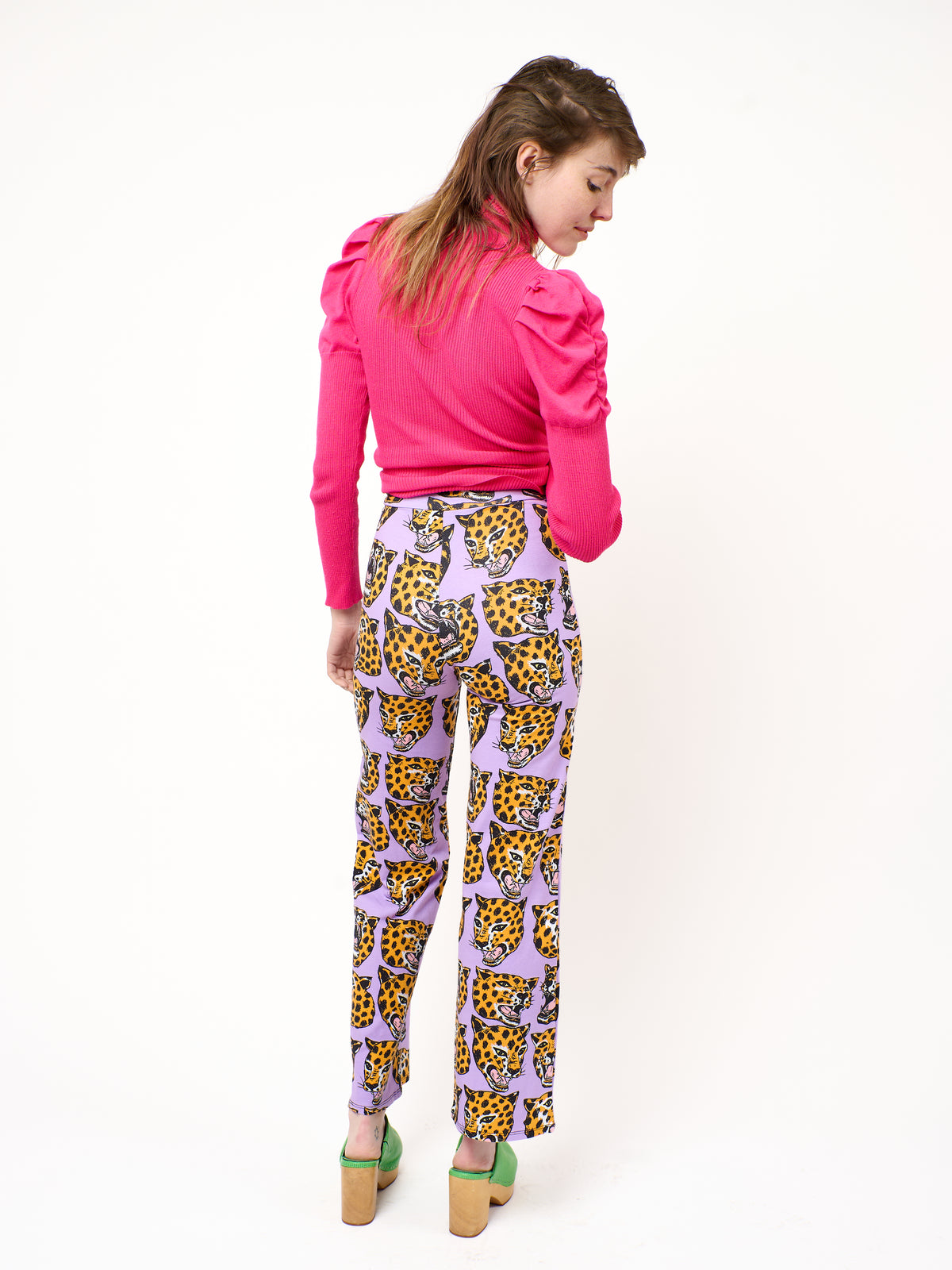 Palazzo Pant Cheetah Head